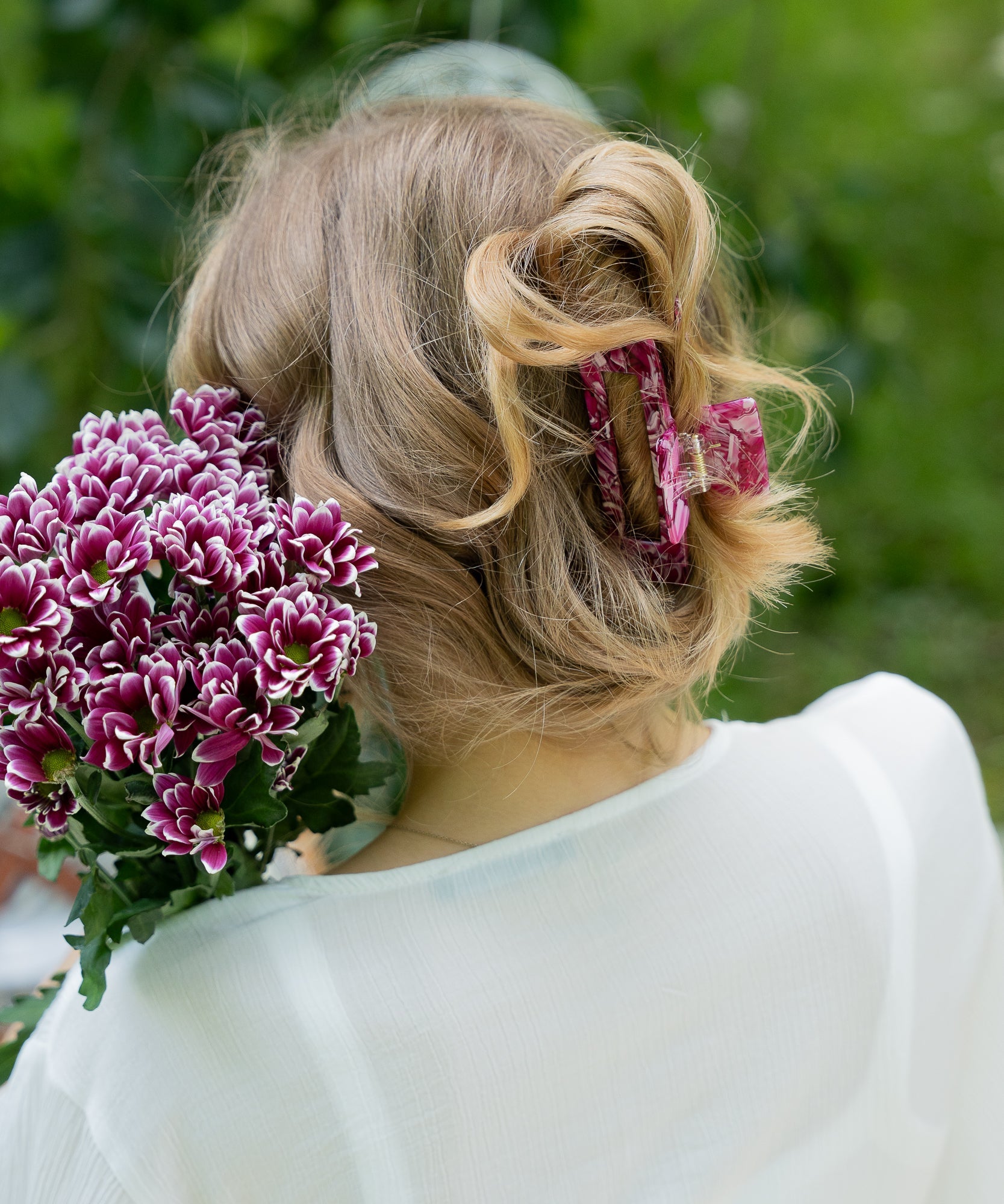 AVA Big - Haarklammer | Magenta Swirl - Pink/Lila/Weiß - Studio Chéri