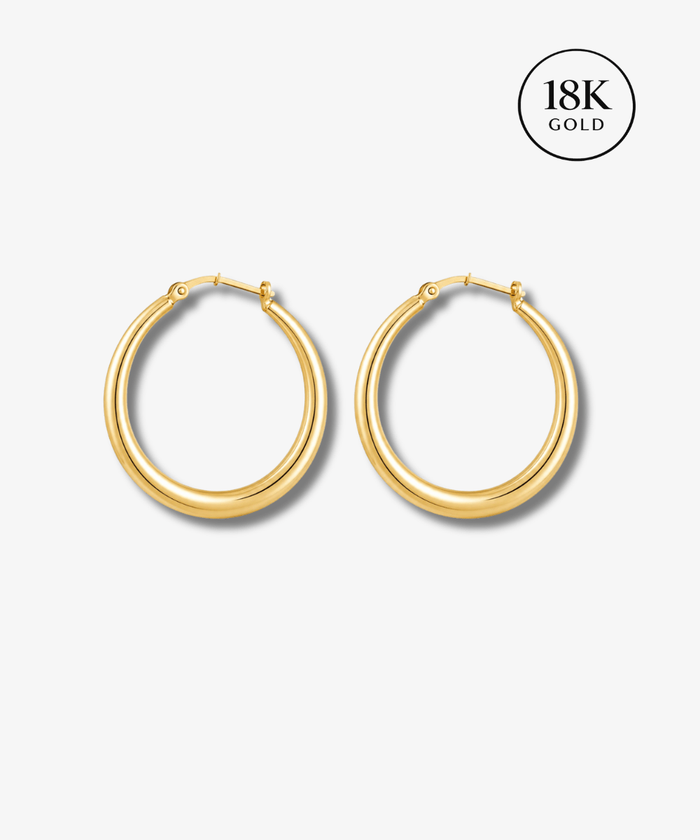 Bella - 18K Goldkreolen - Gold - Studio Chéri