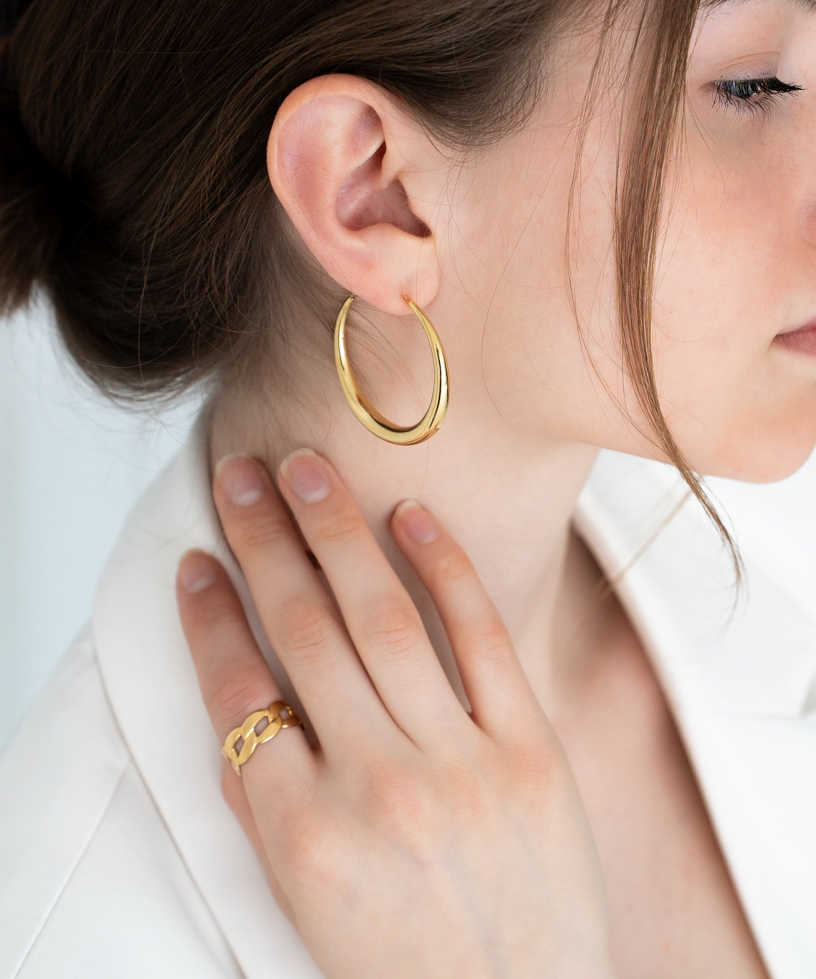 Bella - 18K Goldkreolen - Gold - Studio Chéri