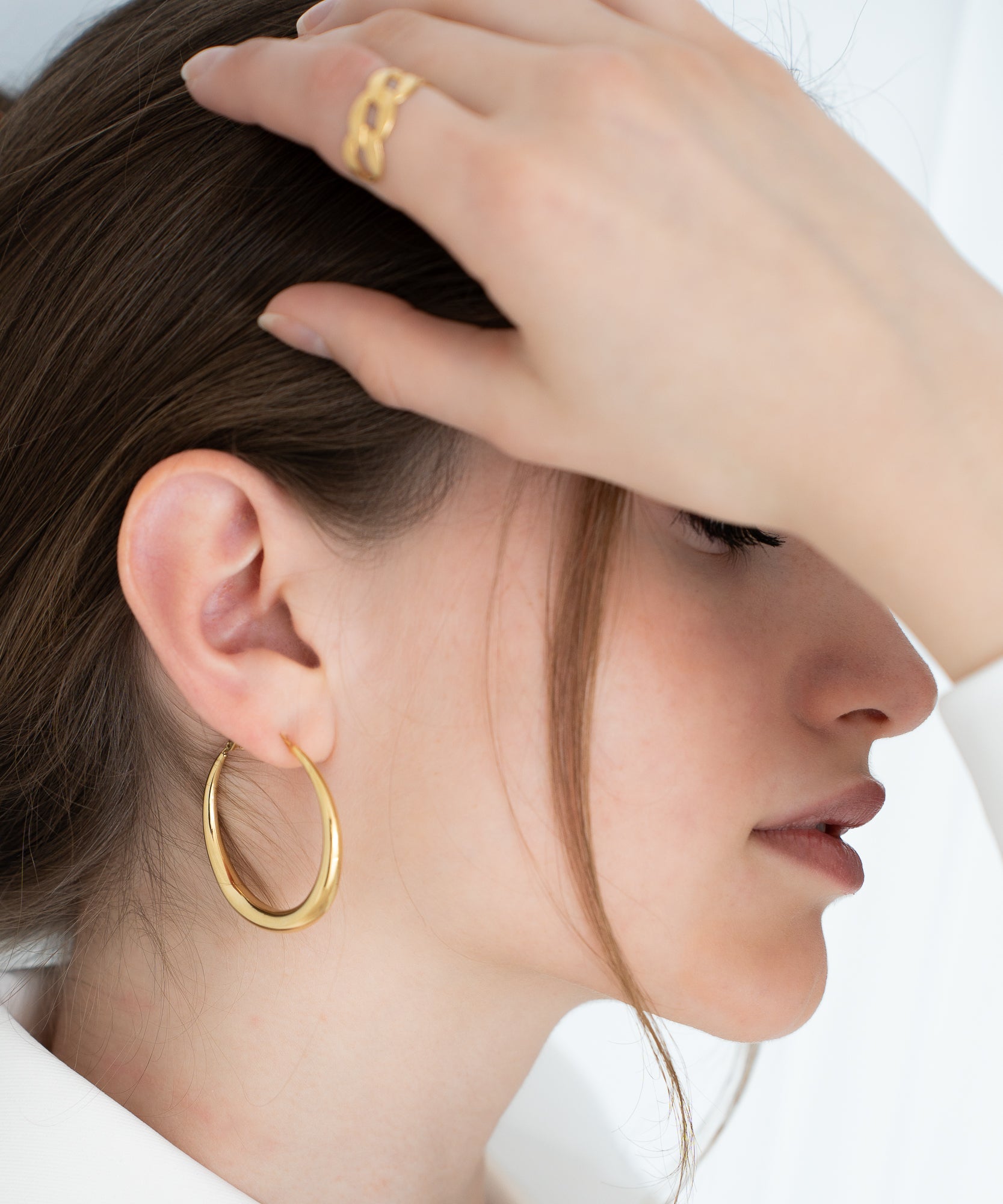 Bella - 18K Goldkreolen - Gold - Studio Chéri