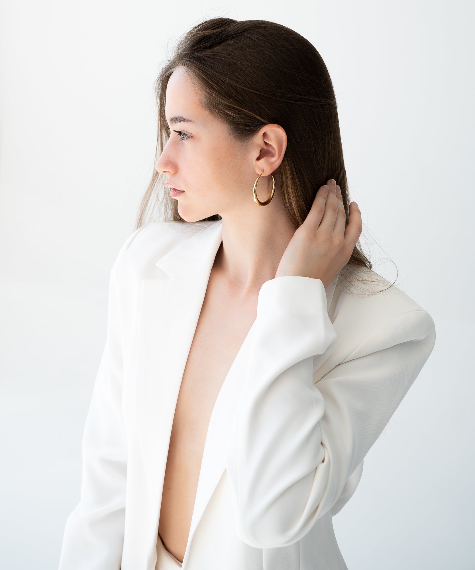 Bella - 18K Goldkreolen - Gold - Studio Chéri