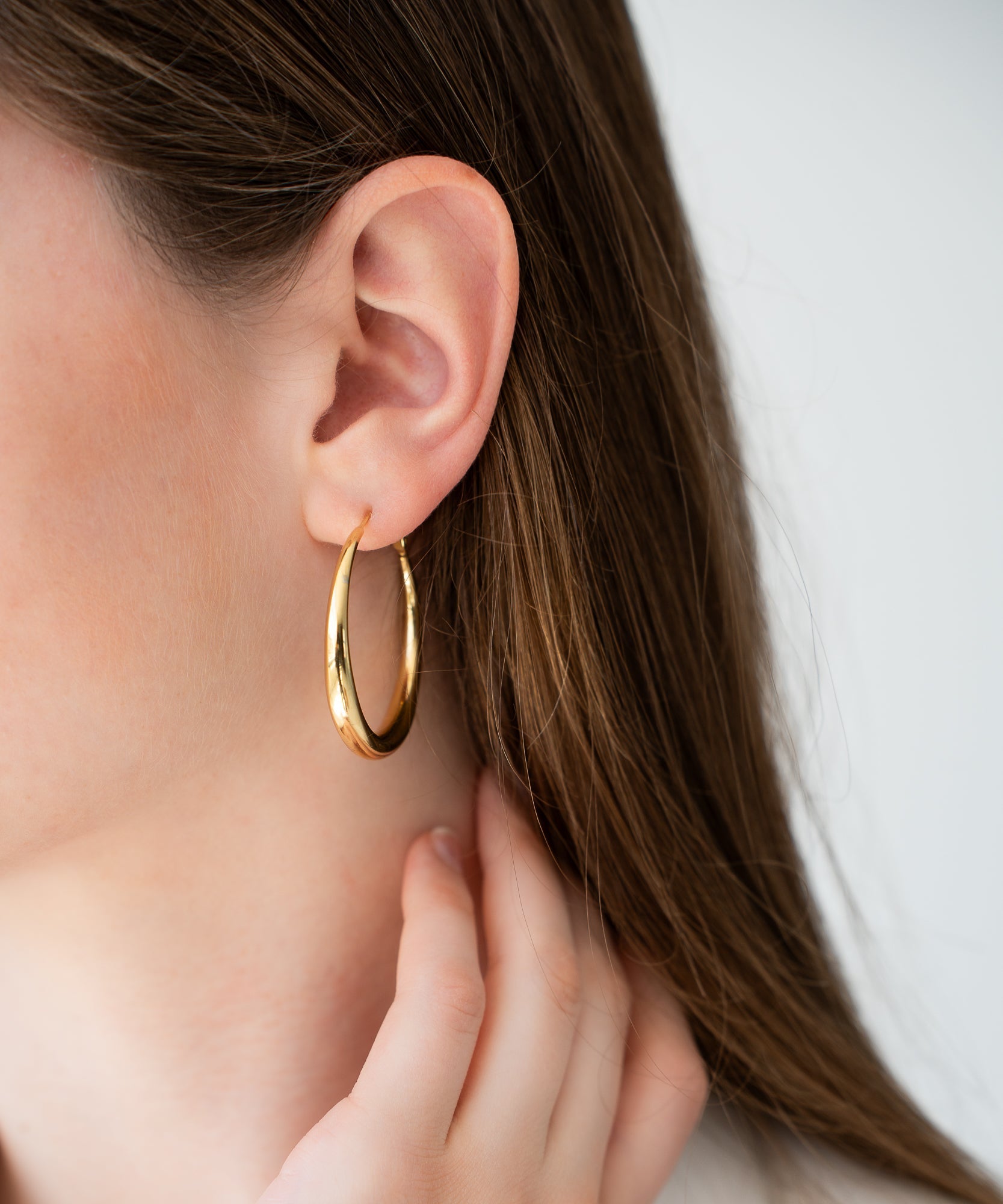 Bella - 18K Goldkreolen - Gold - Studio Chéri