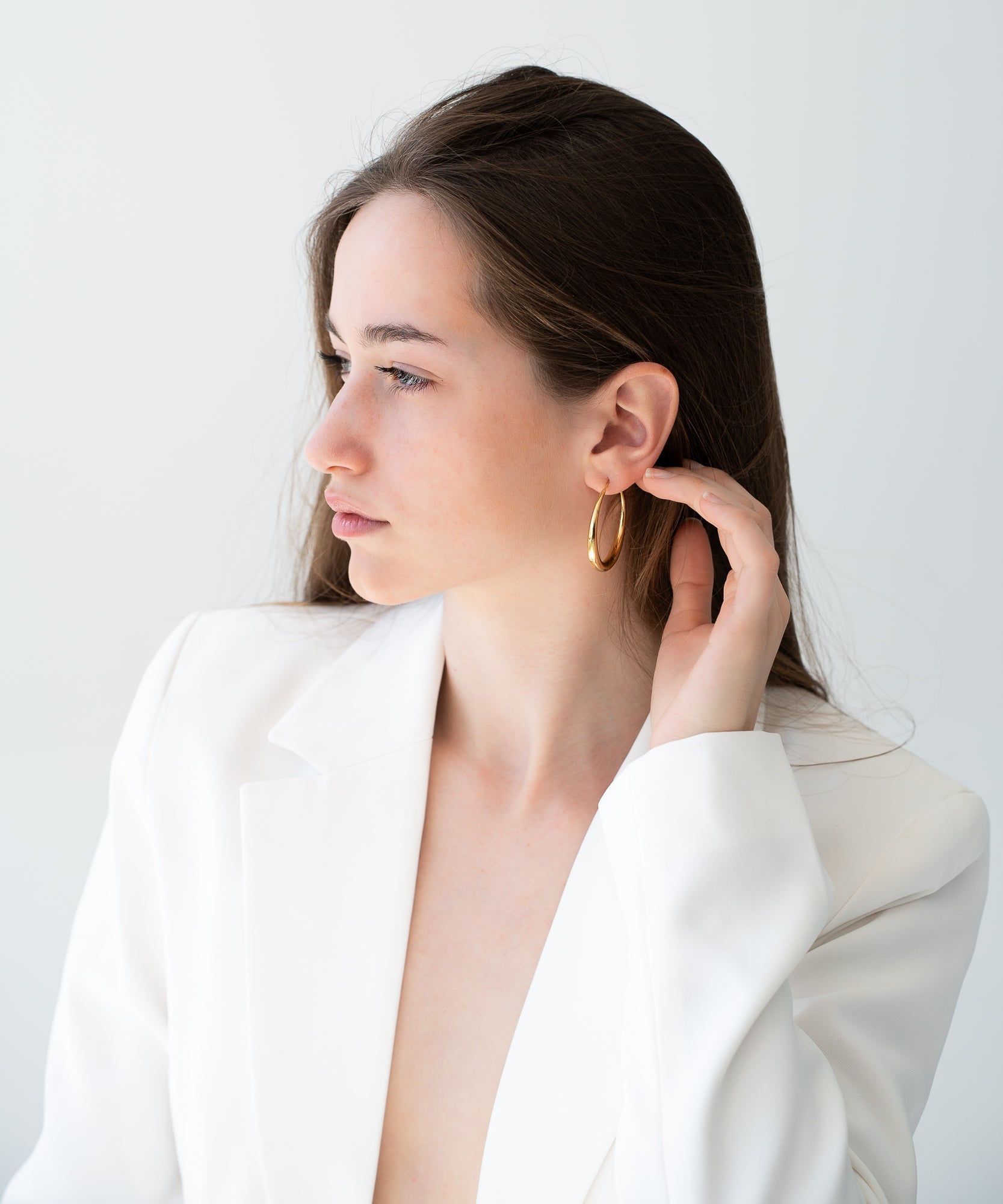 Bella - 18K Goldkreolen - Gold - Studio Chéri