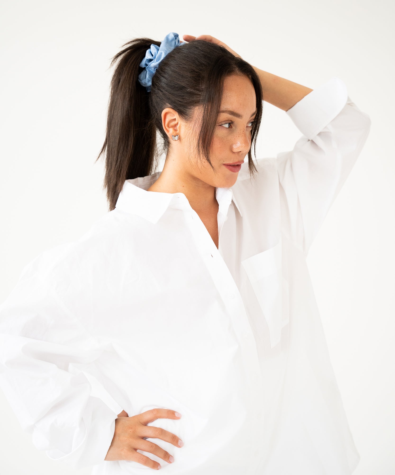 Blue Leo - Scrunchie mit Leomuster - BLAU - Studio Chéri