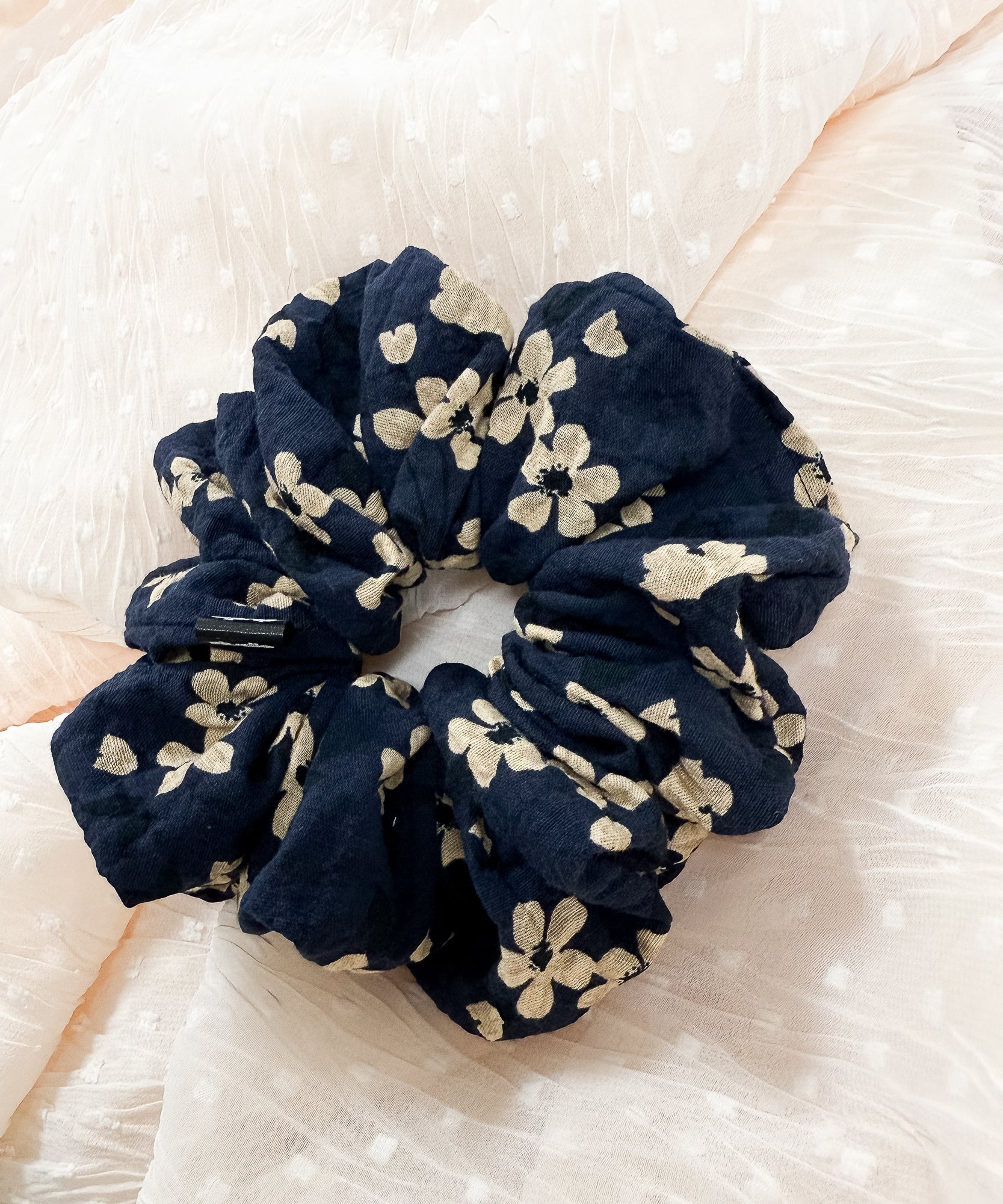 BLUE PASSION - Scrunchie aus Seersucker - Grün - Studio Chéri