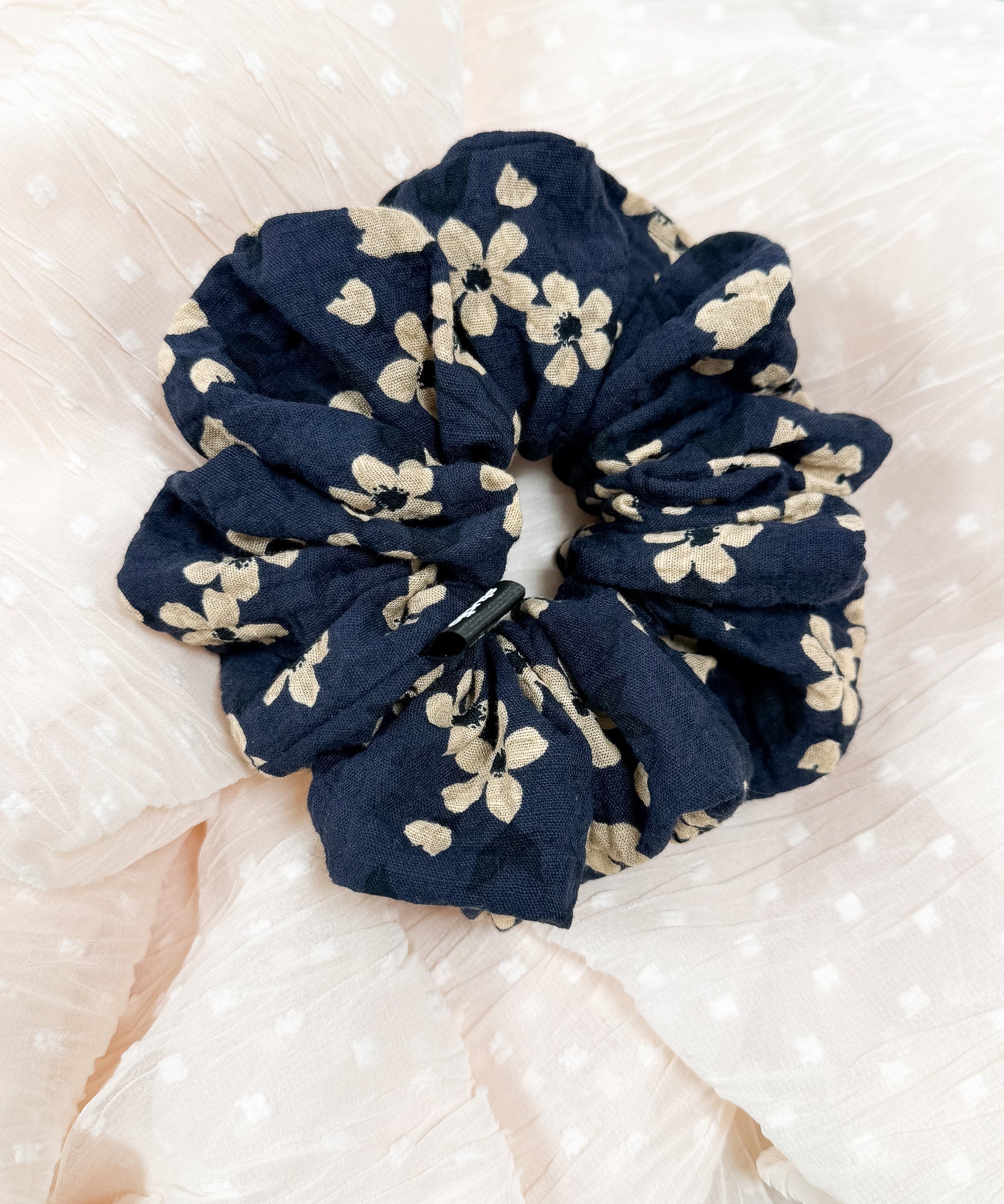 BLUE PASSION - Scrunchie aus Seersucker - Grün - Studio Chéri