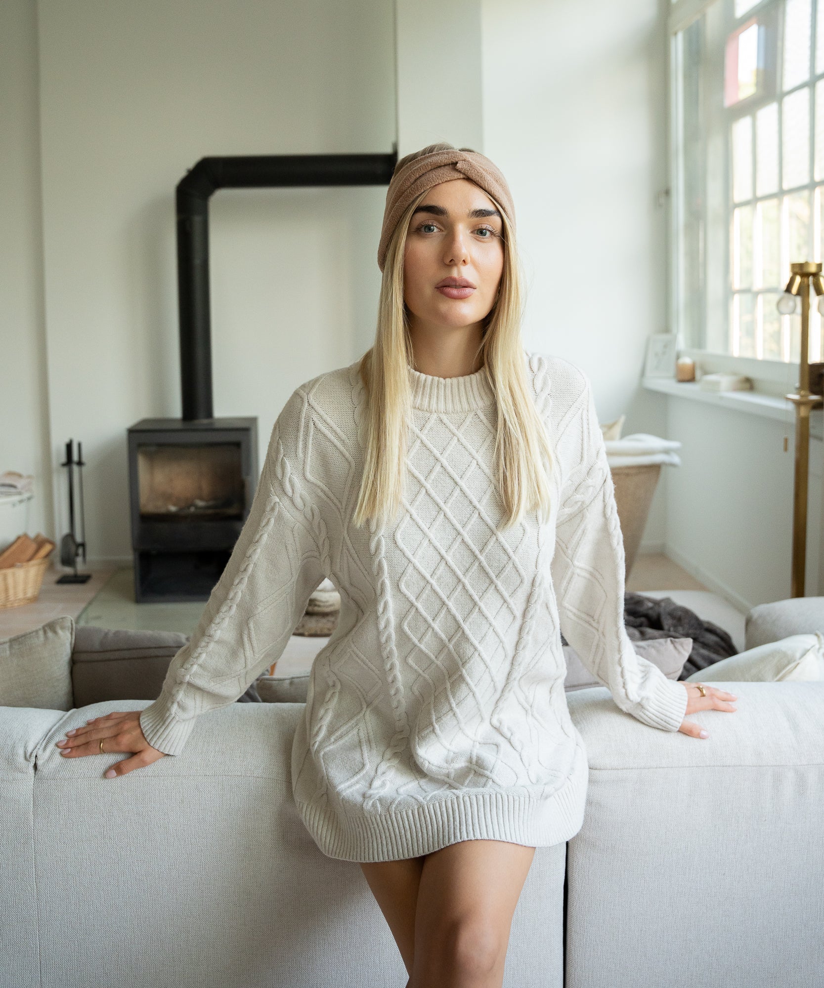 CAMEL - Stirnband aus Polarfleece - Beige - Studio Chéri