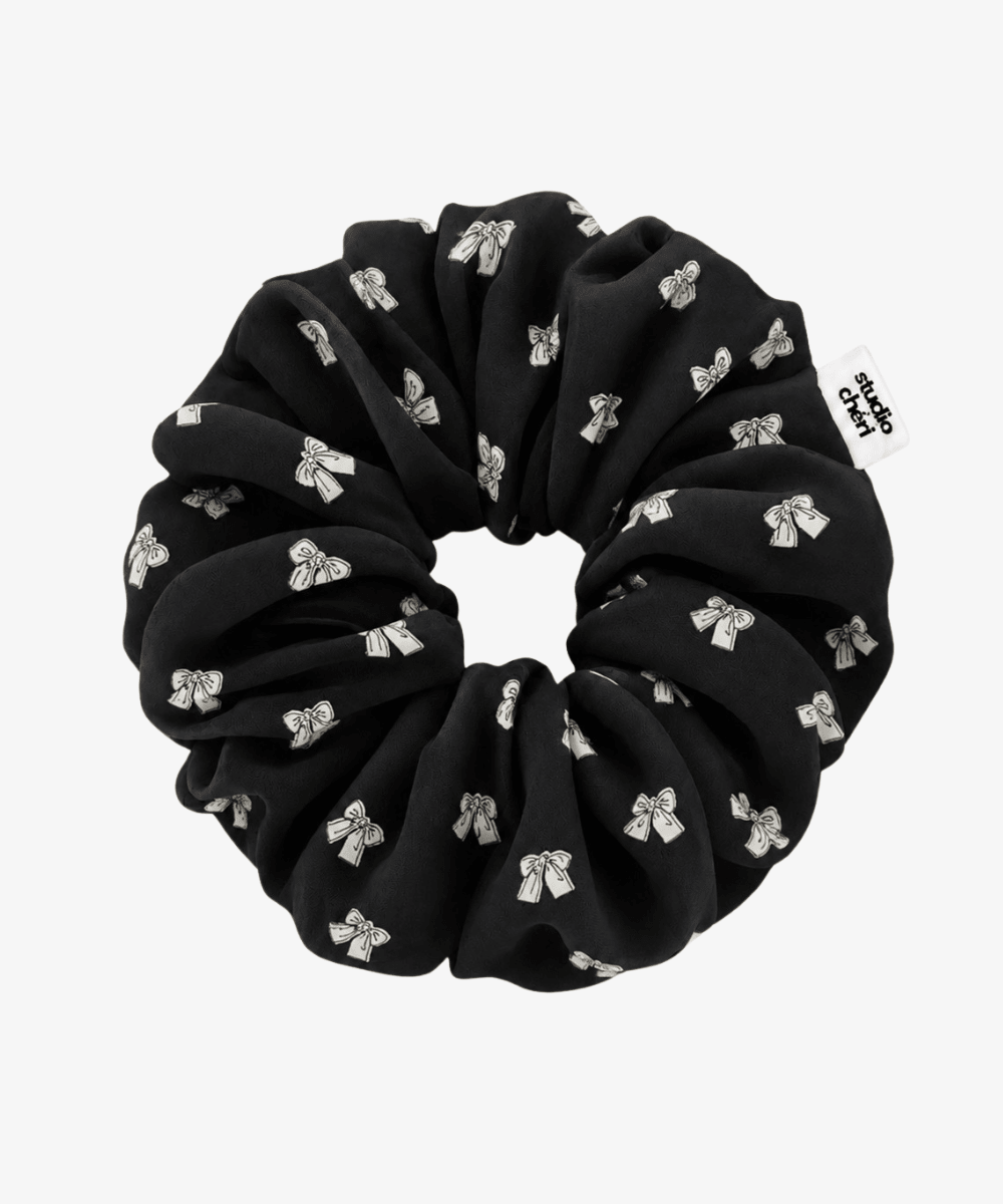 Celeste - Scrunchie mit Schleifen - schwarz - Studio Chéri