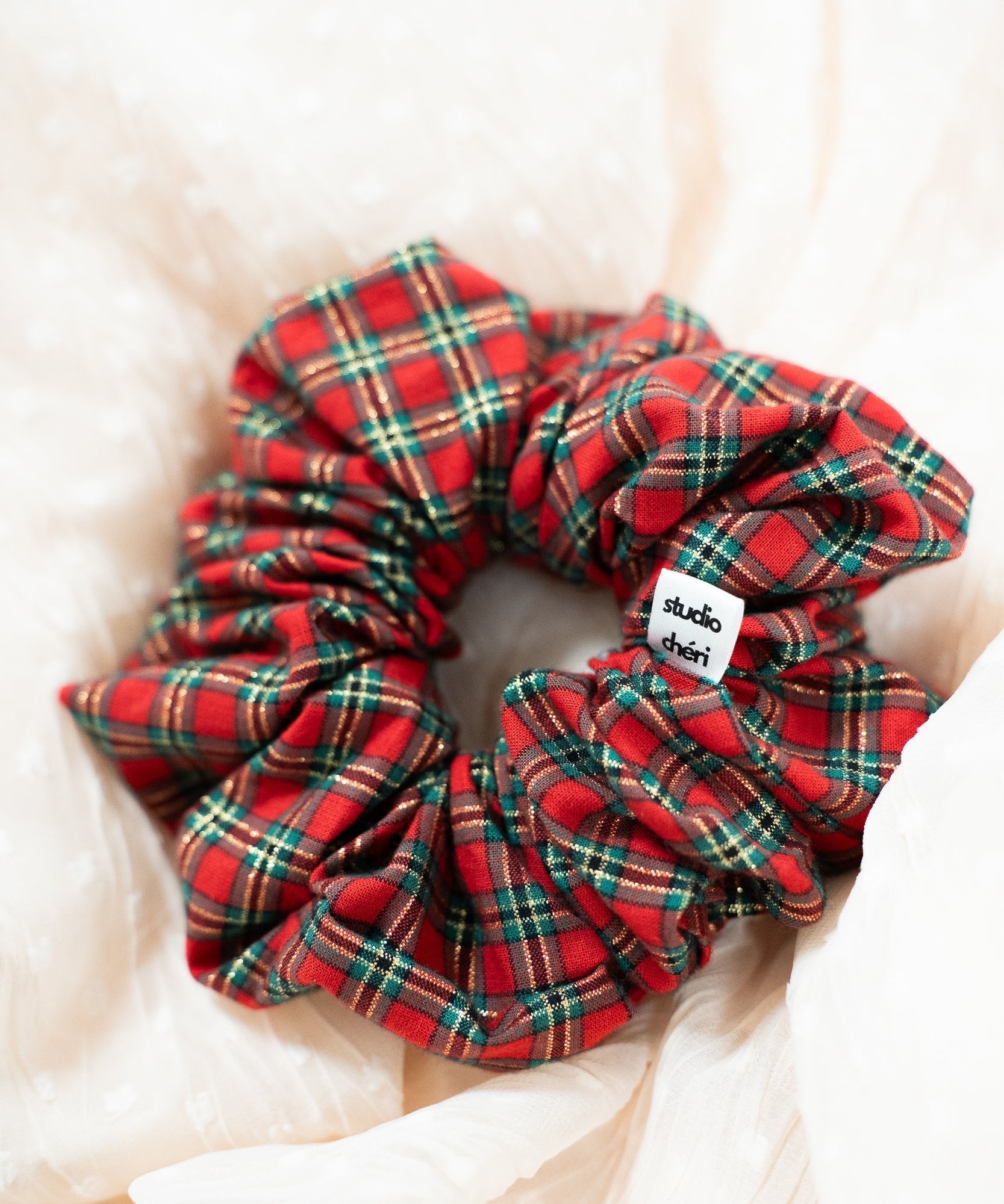 Christmas Eve - Scrunchie aus Baumwolle - Blau - Studio Chéri