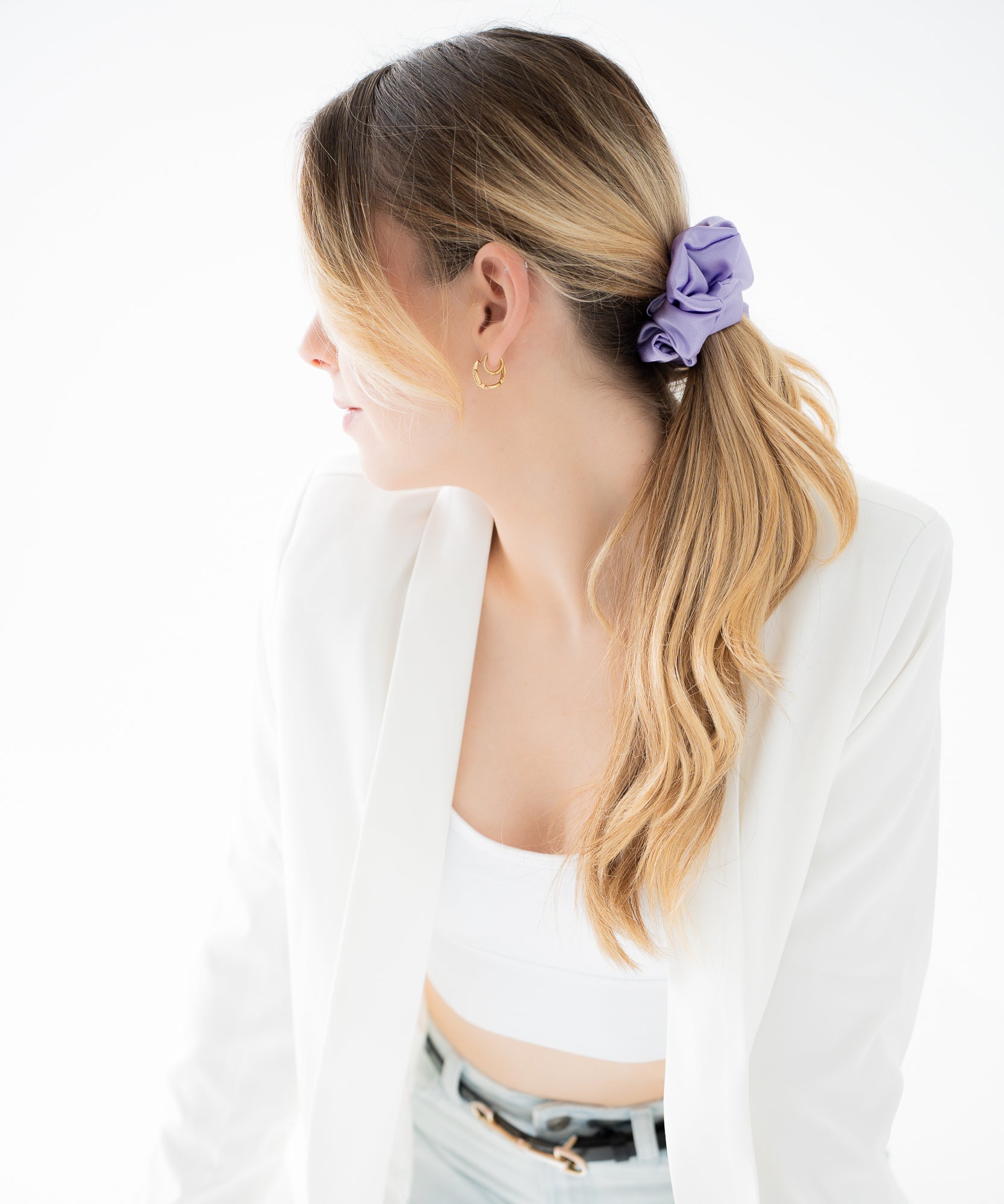 CLAIRE - Satin Scrunchie | Lavender - Lila - Studio Chéri