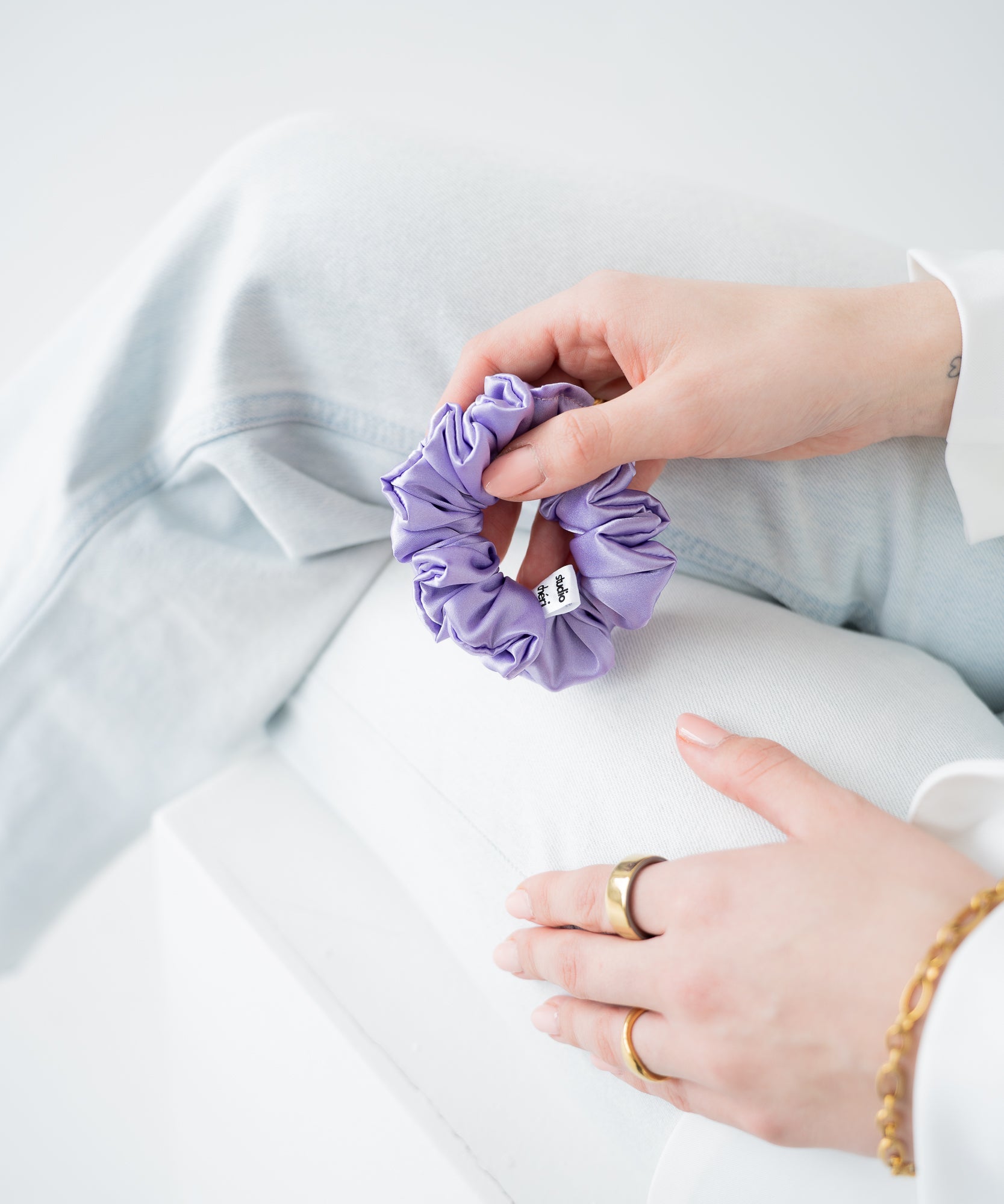CLAIRE - Satin Scrunchie | Lavender - Lila - Studio Chéri