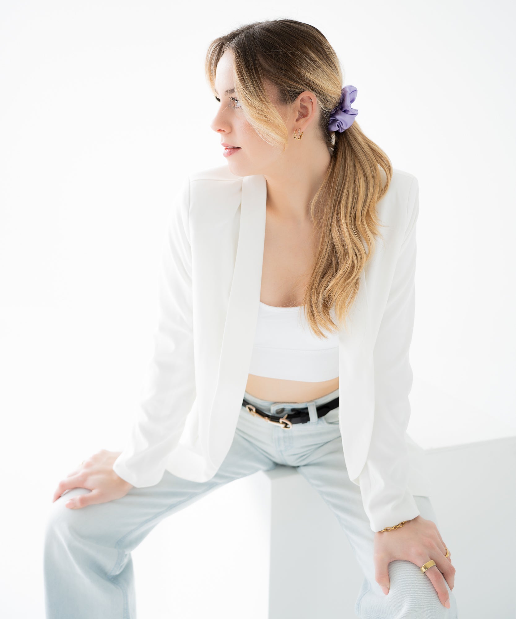 CLAIRE - Satin Scrunchie | Lavender - Lila - Studio Chéri