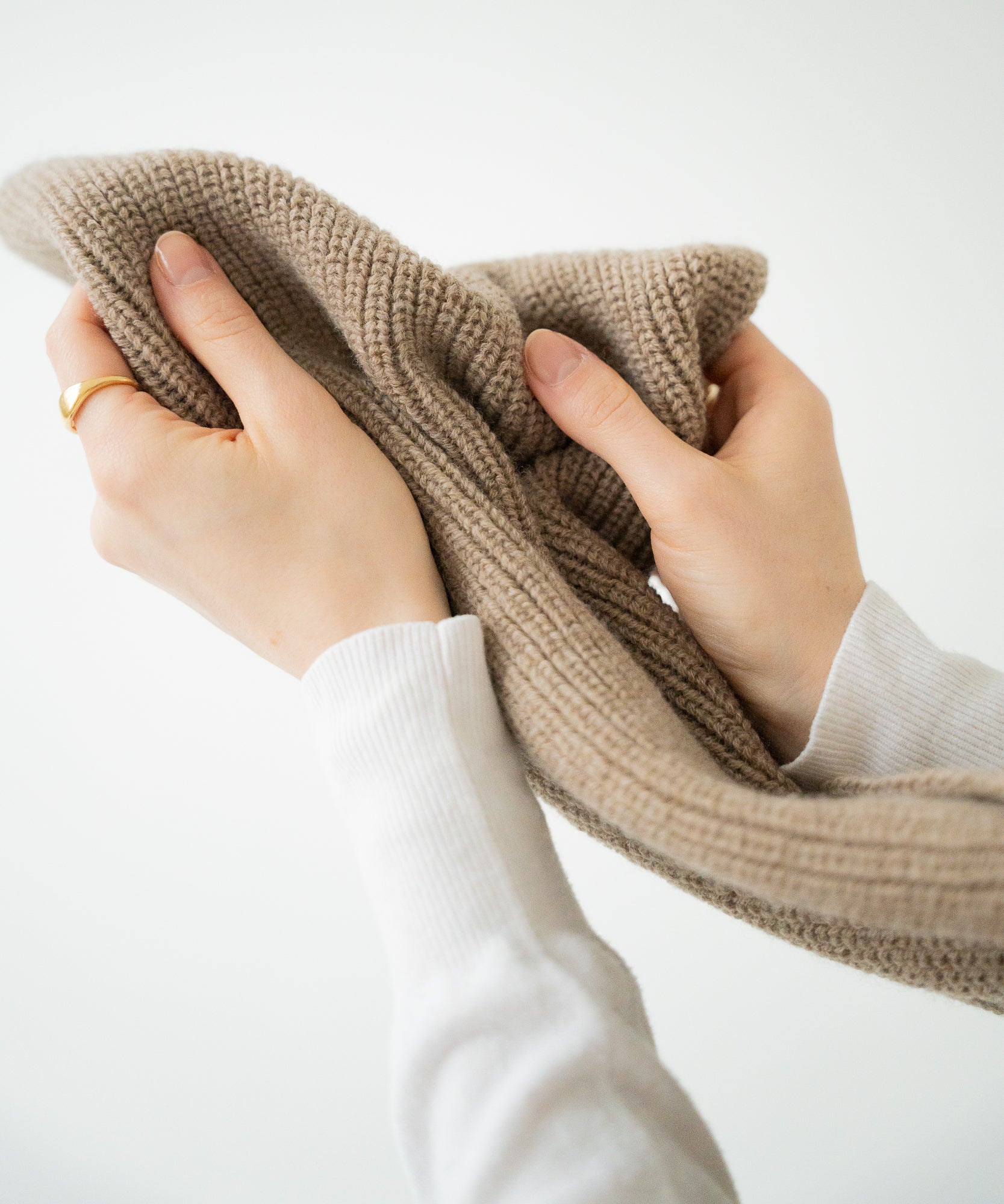 CLEO - Schal aus Merinowolle | Beige - Beige - Studio Chéri