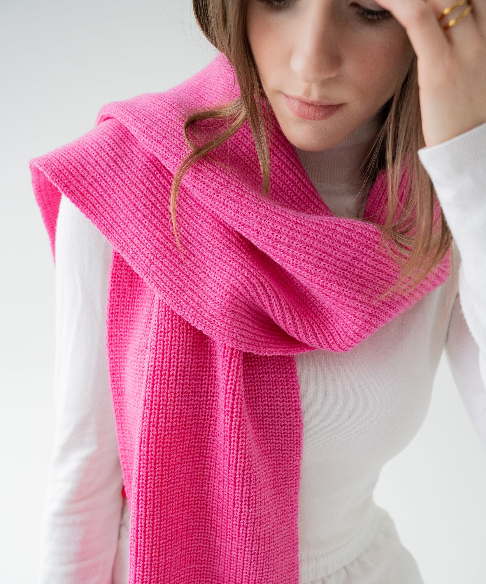 CLEO - Schal aus Merinowolle | Pink - Pink - Studio Chéri