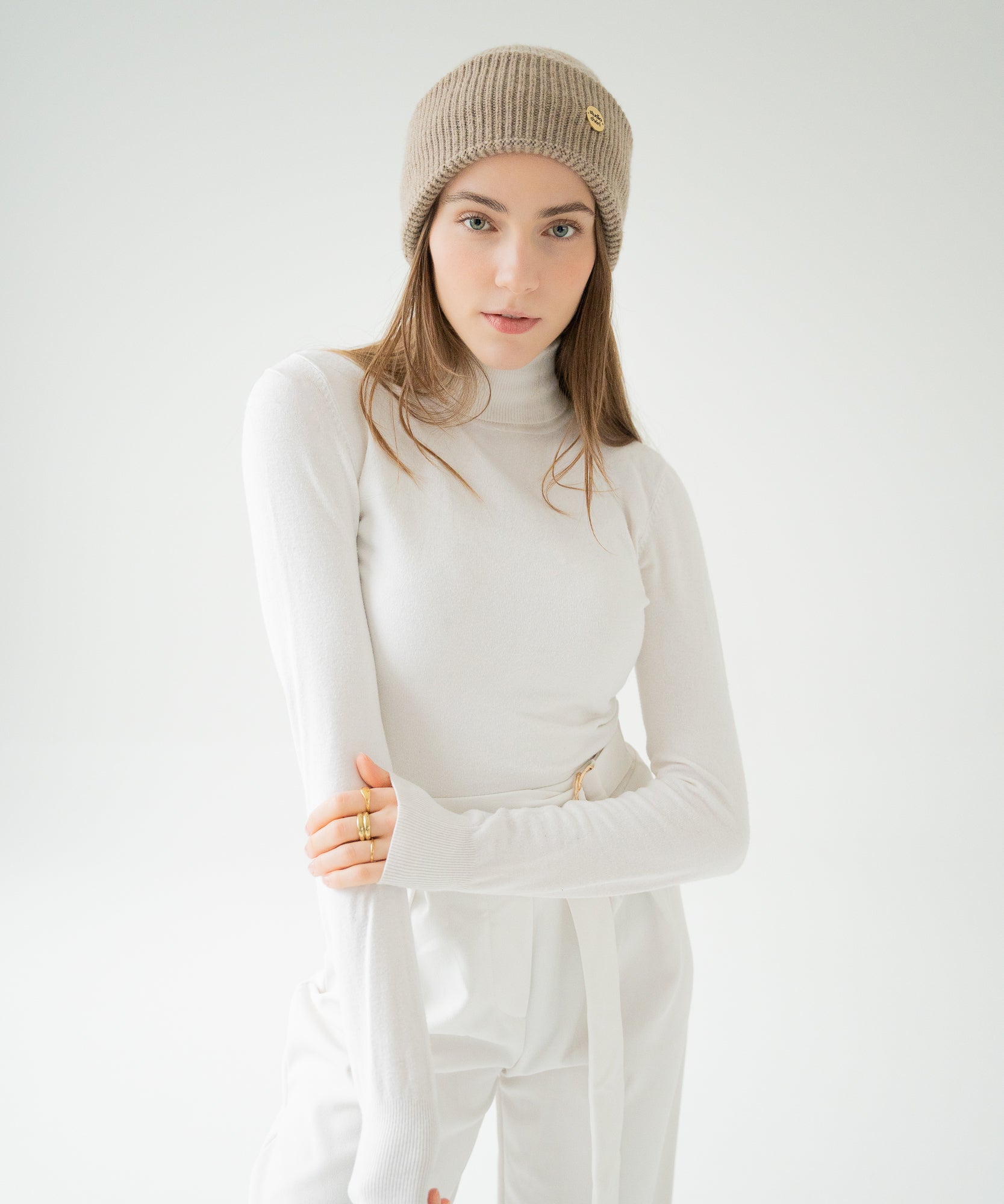 CLEO - Strickmütze aus Merinowolle | Beige - Beige - Studio Chéri