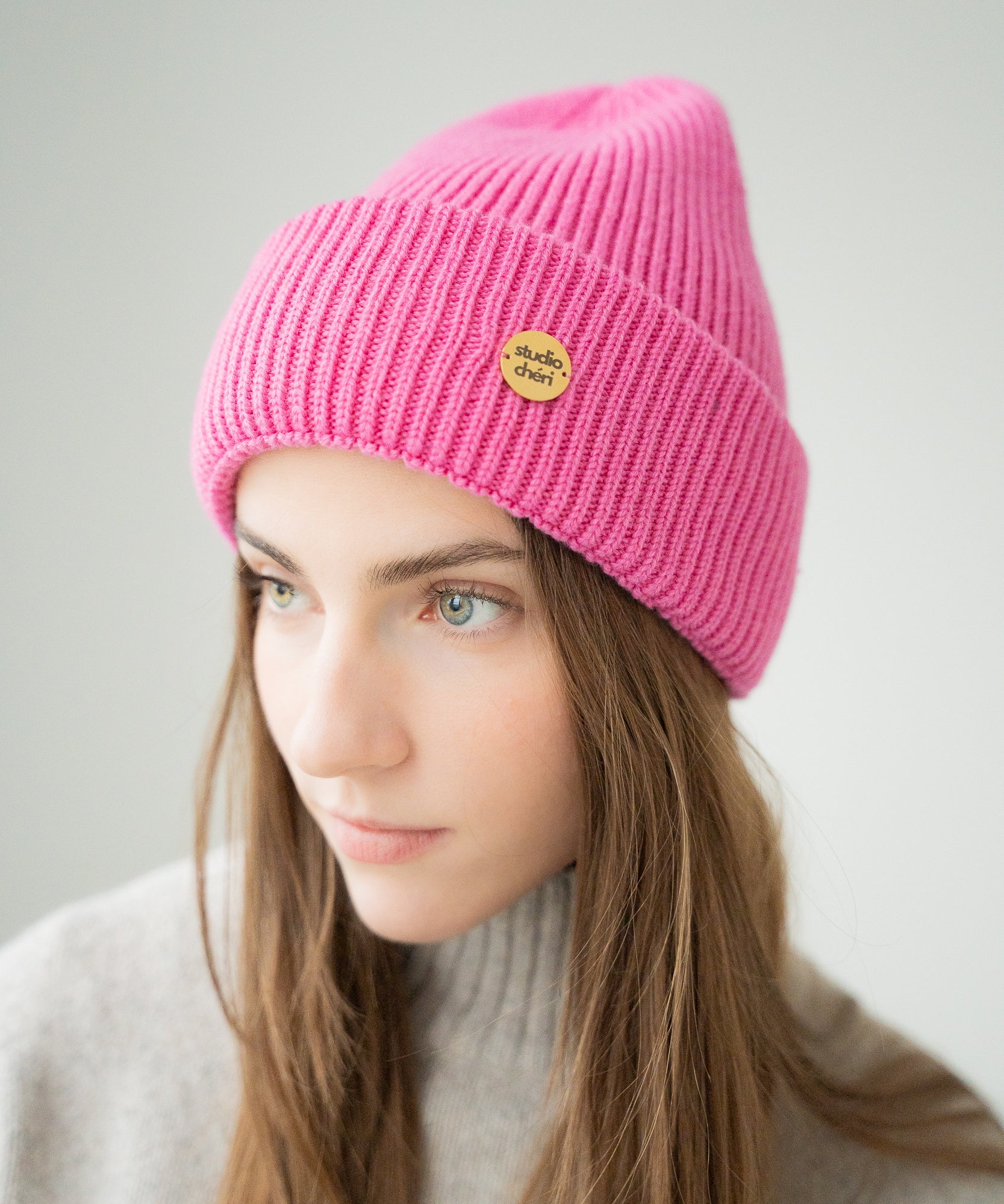 CLEO - Strickmütze aus Merinowolle | Pink - Pink - Studio Chéri