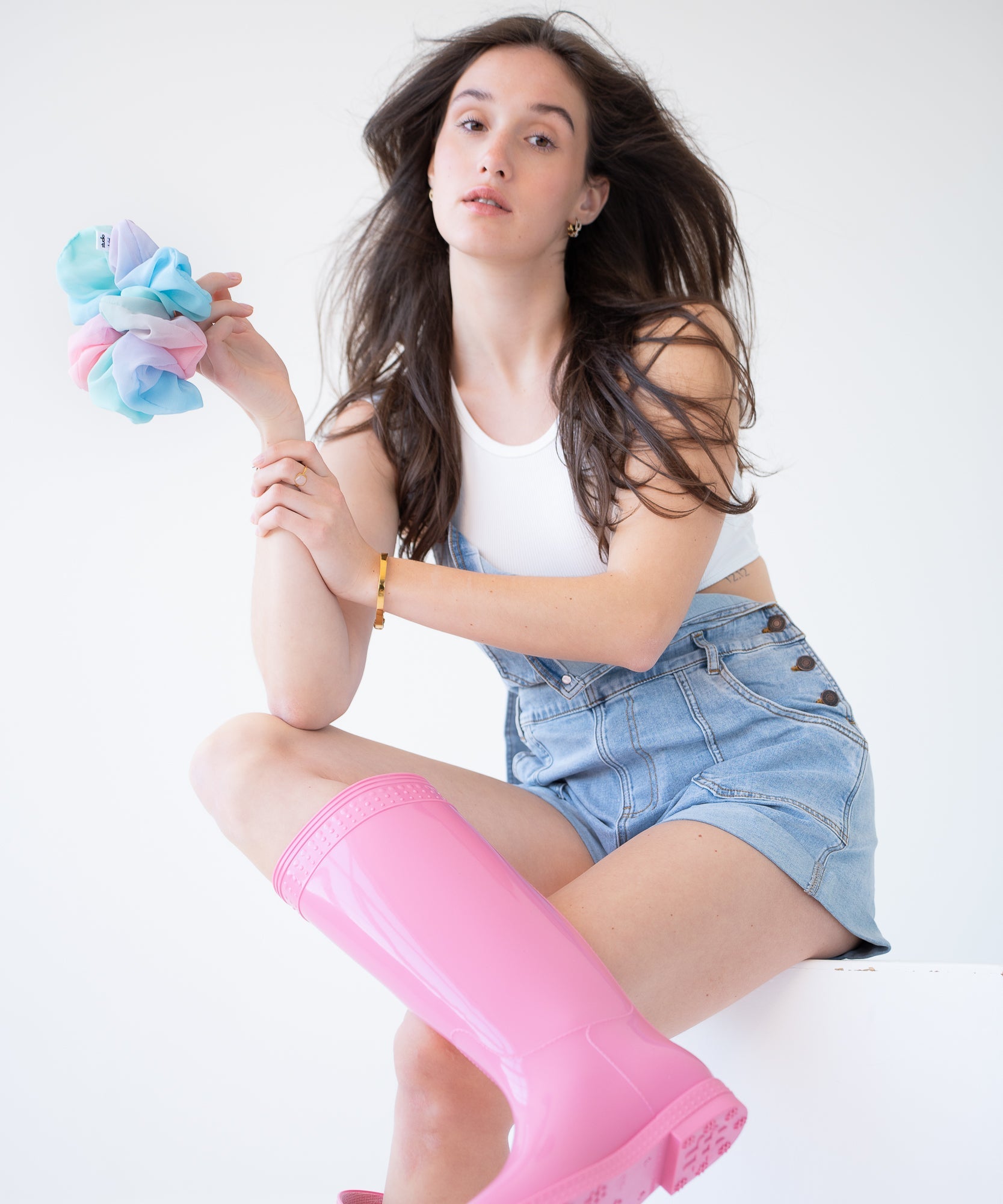 Cloudy - Chiffon Scrunchie - blau - Studio Chéri