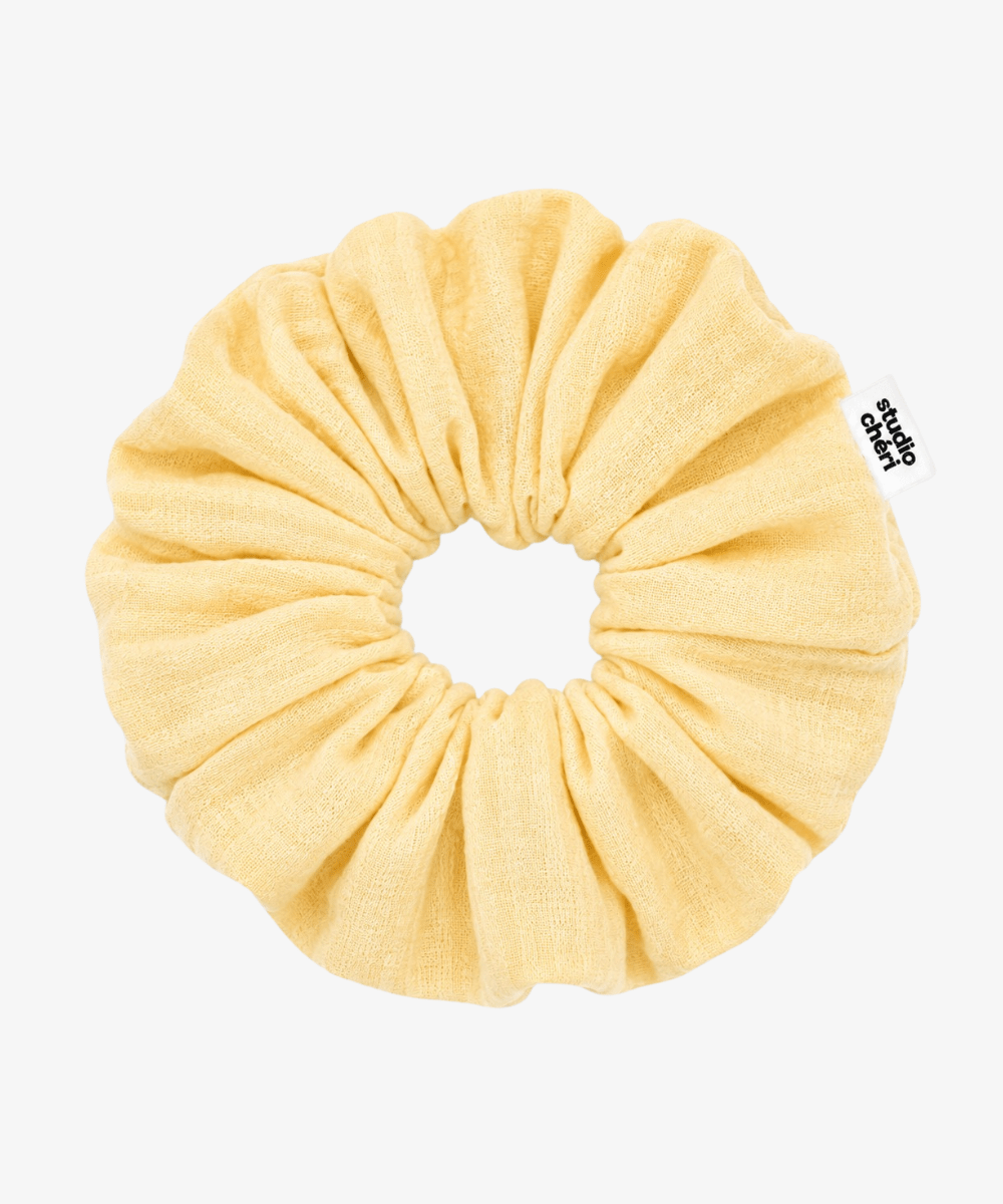 Ella - Musselin Scrunchie Butter Yellow - gelb - Studio Chéri