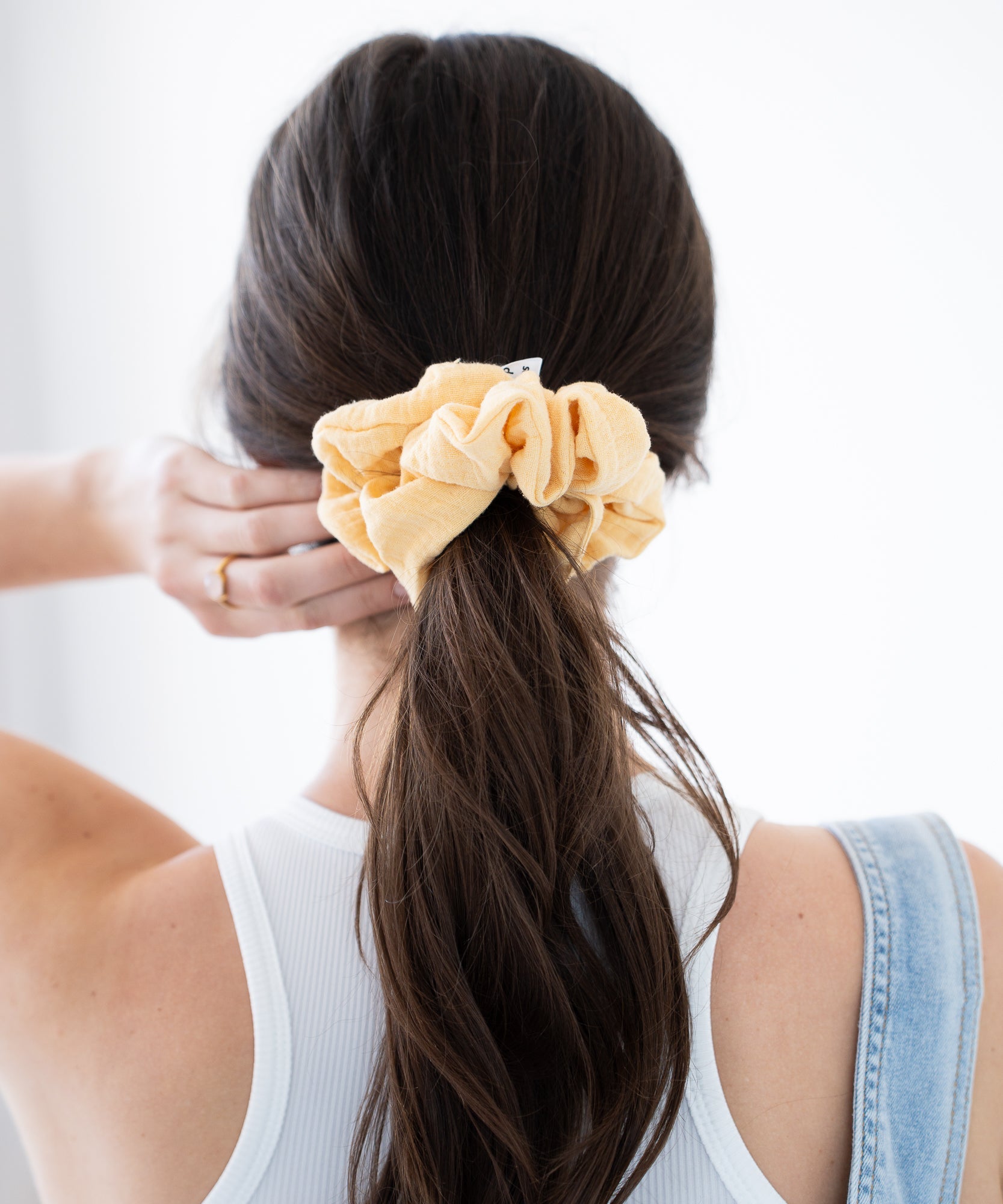 Ella - Musselin Scrunchie Butter Yellow - gelb - Studio Chéri