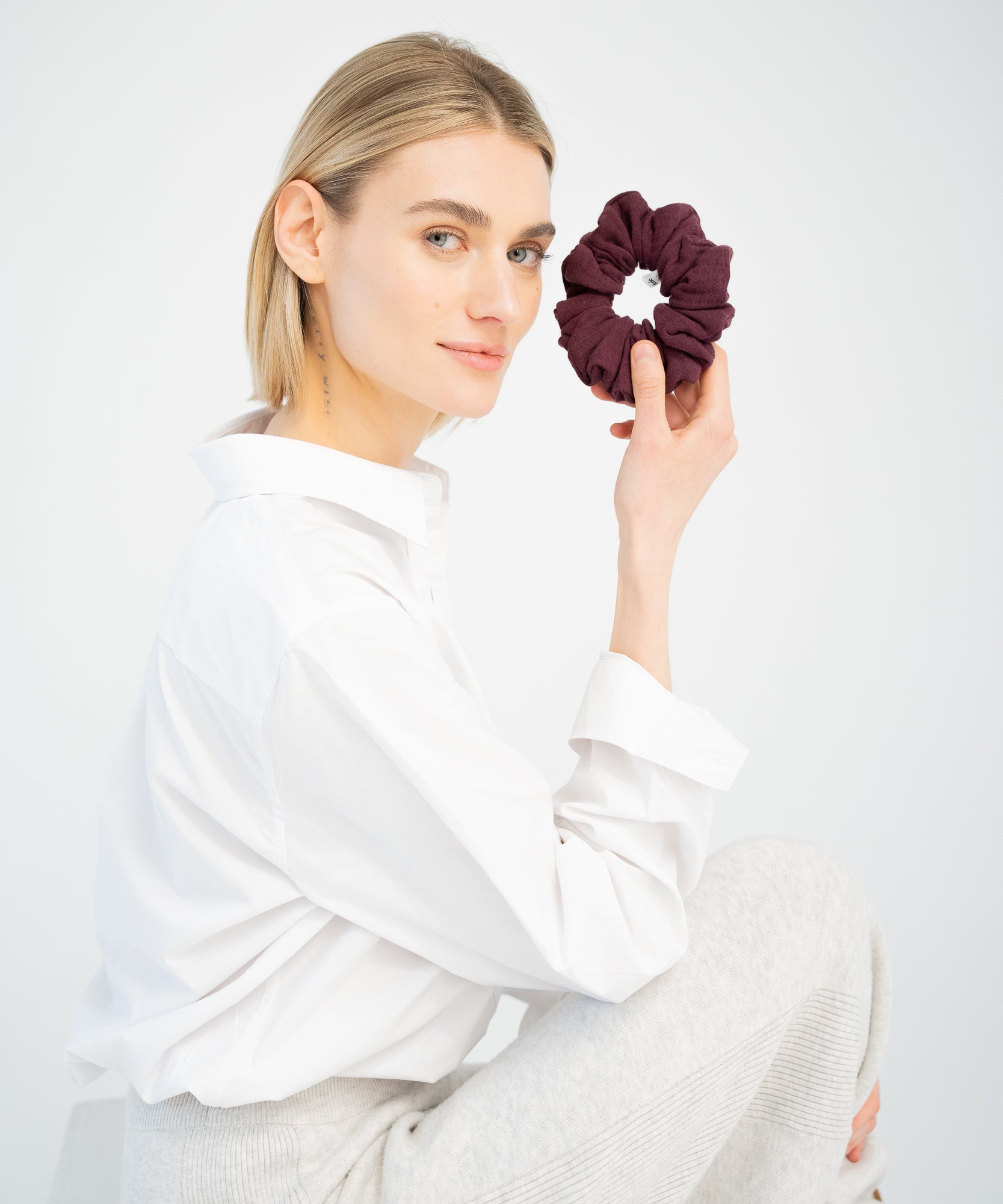 ELLA - Scrunchie aus Musselin - Rot - Studio Chéri