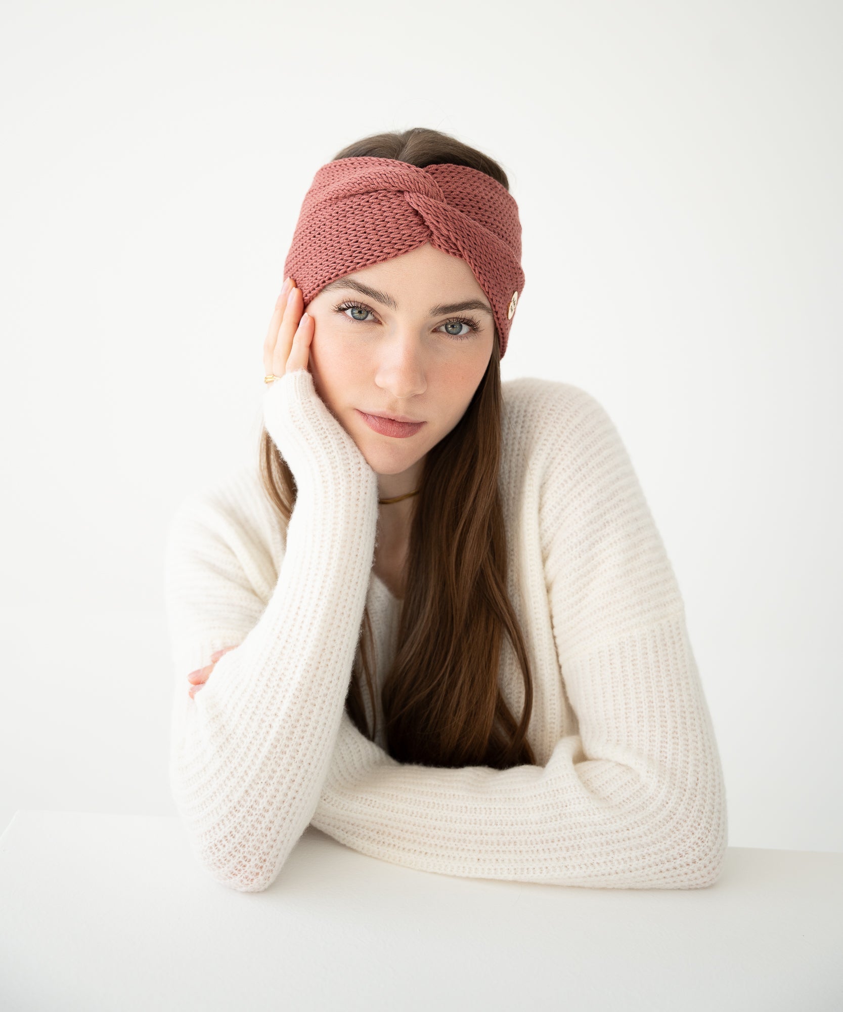 EMMA - Stirnband aus Merinowolle | Berry - Rot - Studio Chéri