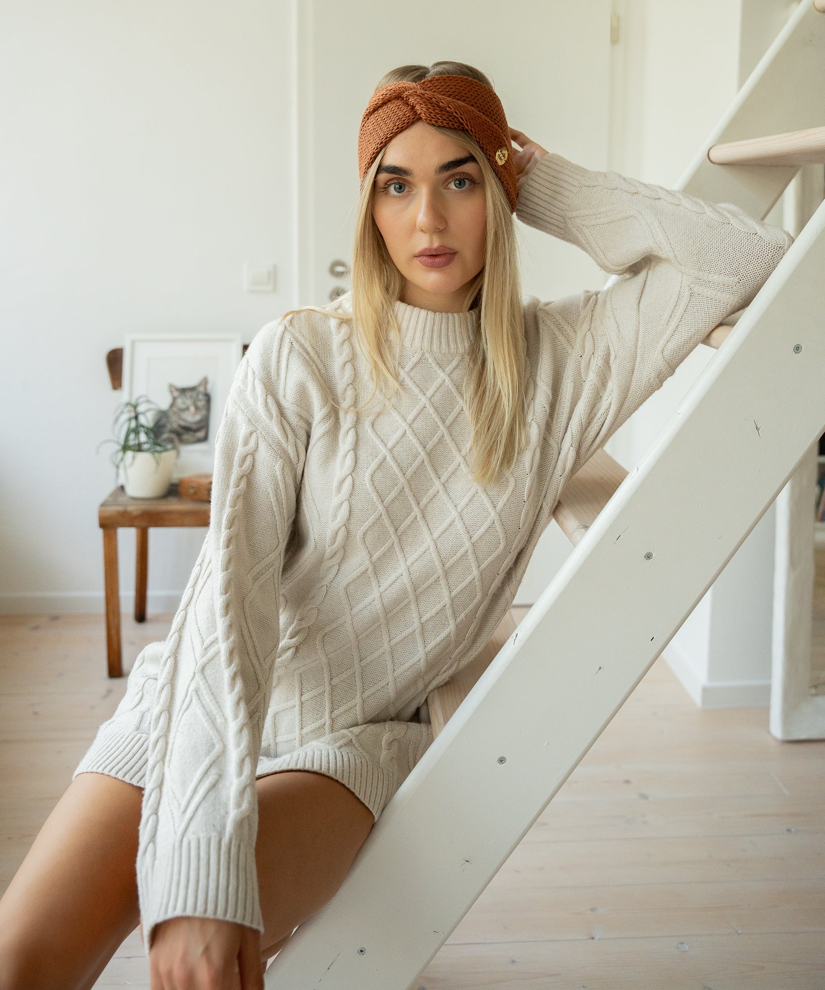 EMMA - Stirnband aus Merinowolle | Copper - Kupfer - Studio Chéri