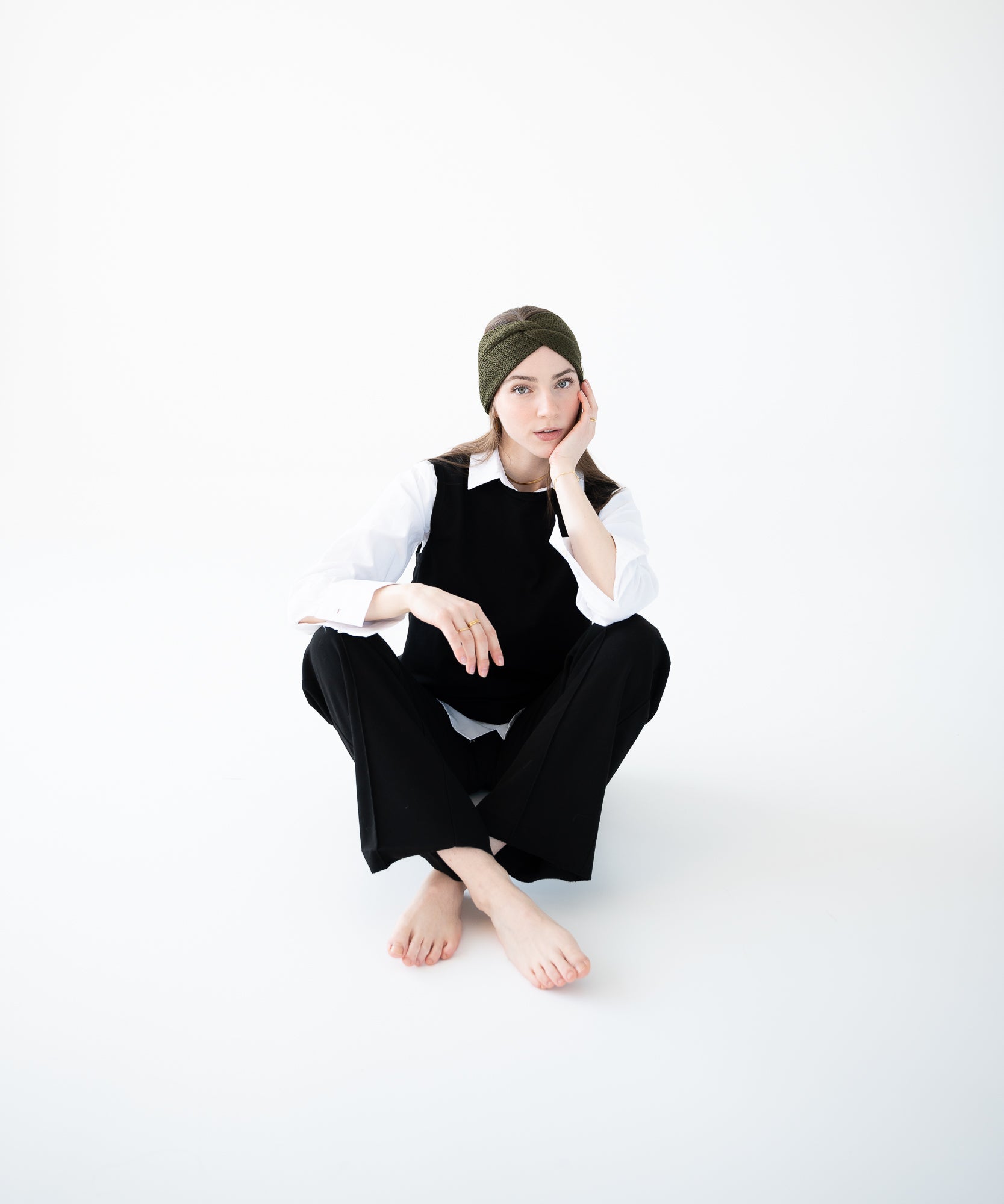 EMMA - Stirnband aus Merinowolle | Forest - Grün - Studio Chéri