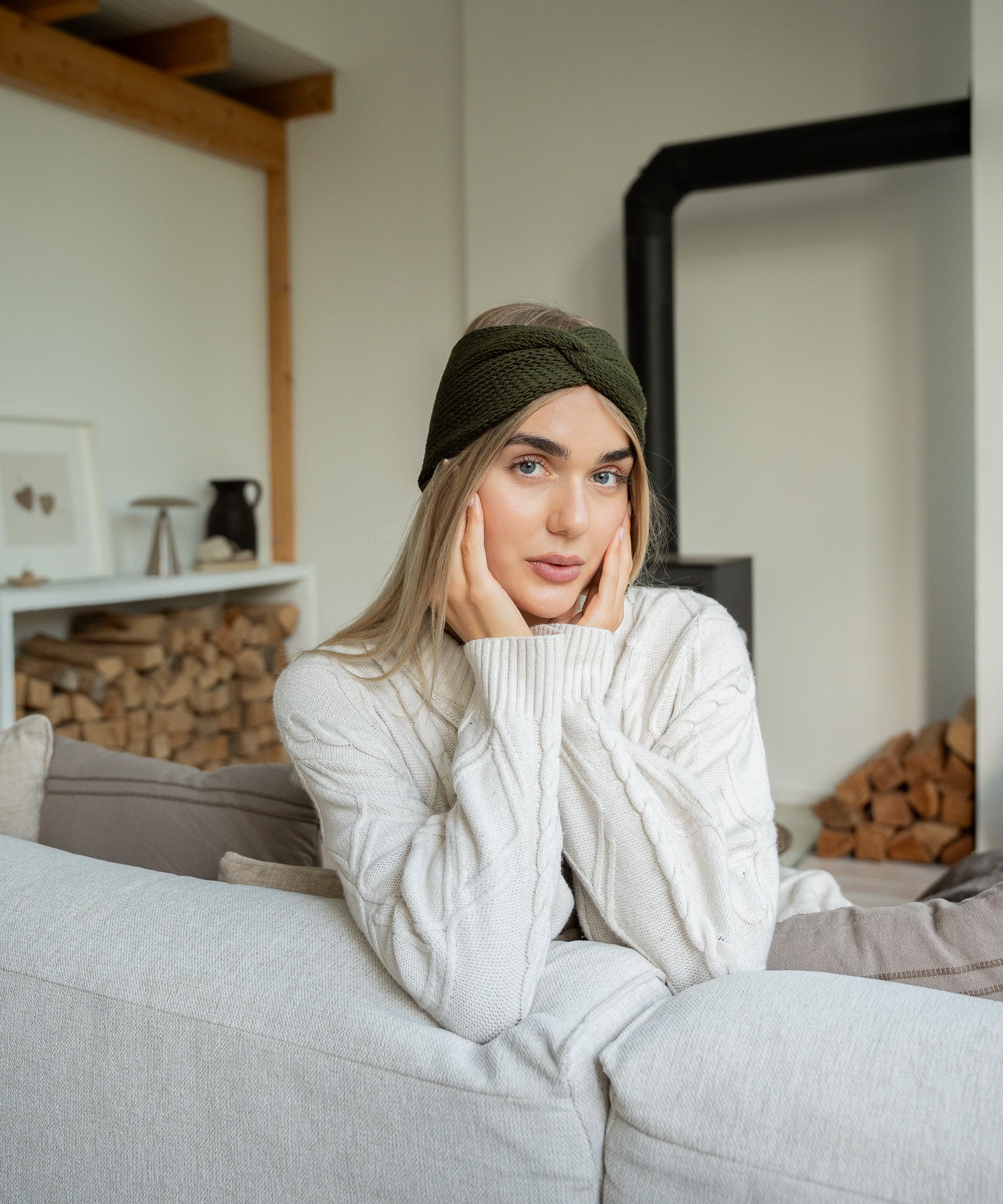 EMMA - Stirnband aus Merinowolle | Forest - Grün - Studio Chéri