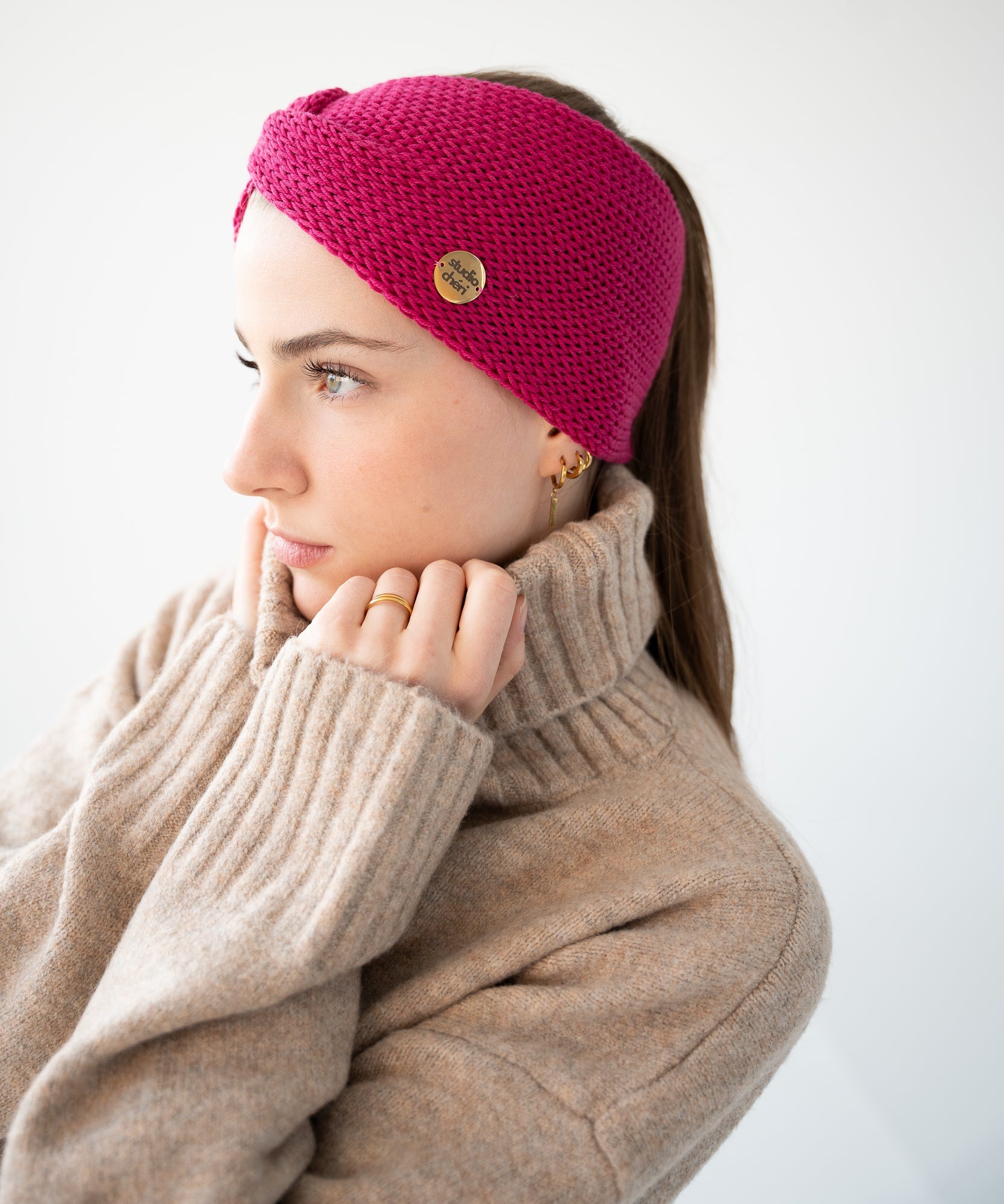 EMMA - Stirnband aus Merinowolle | Pink - Pink - Studio Chéri