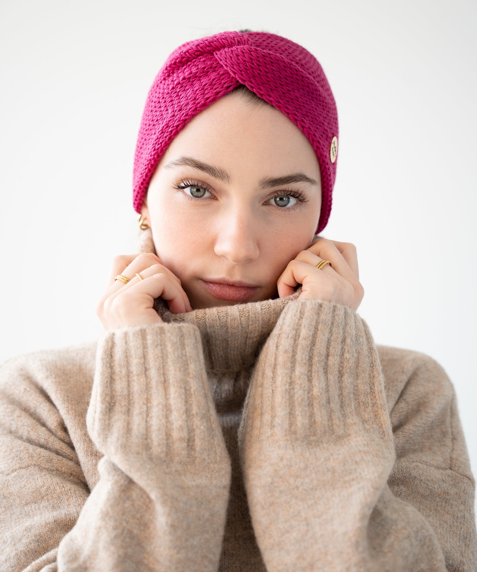 EMMA - Stirnband aus Merinowolle | Pink - Pink - Studio Chéri