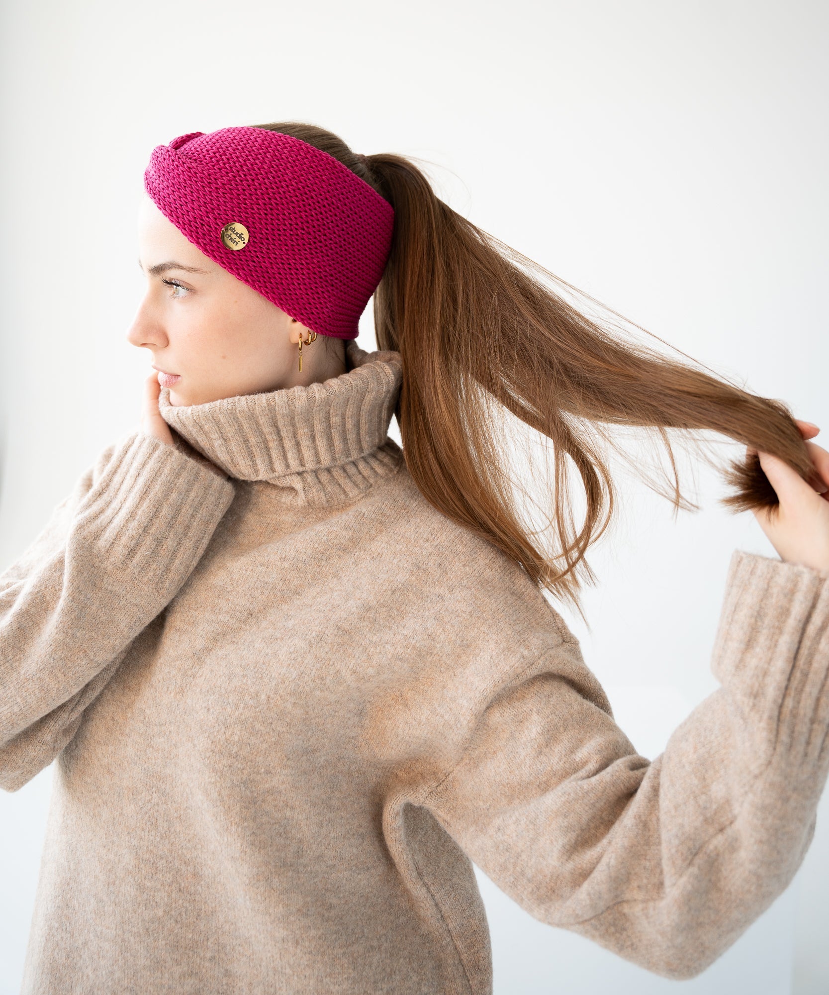 EMMA - Stirnband aus Merinowolle | Pink - Pink - Studio Chéri