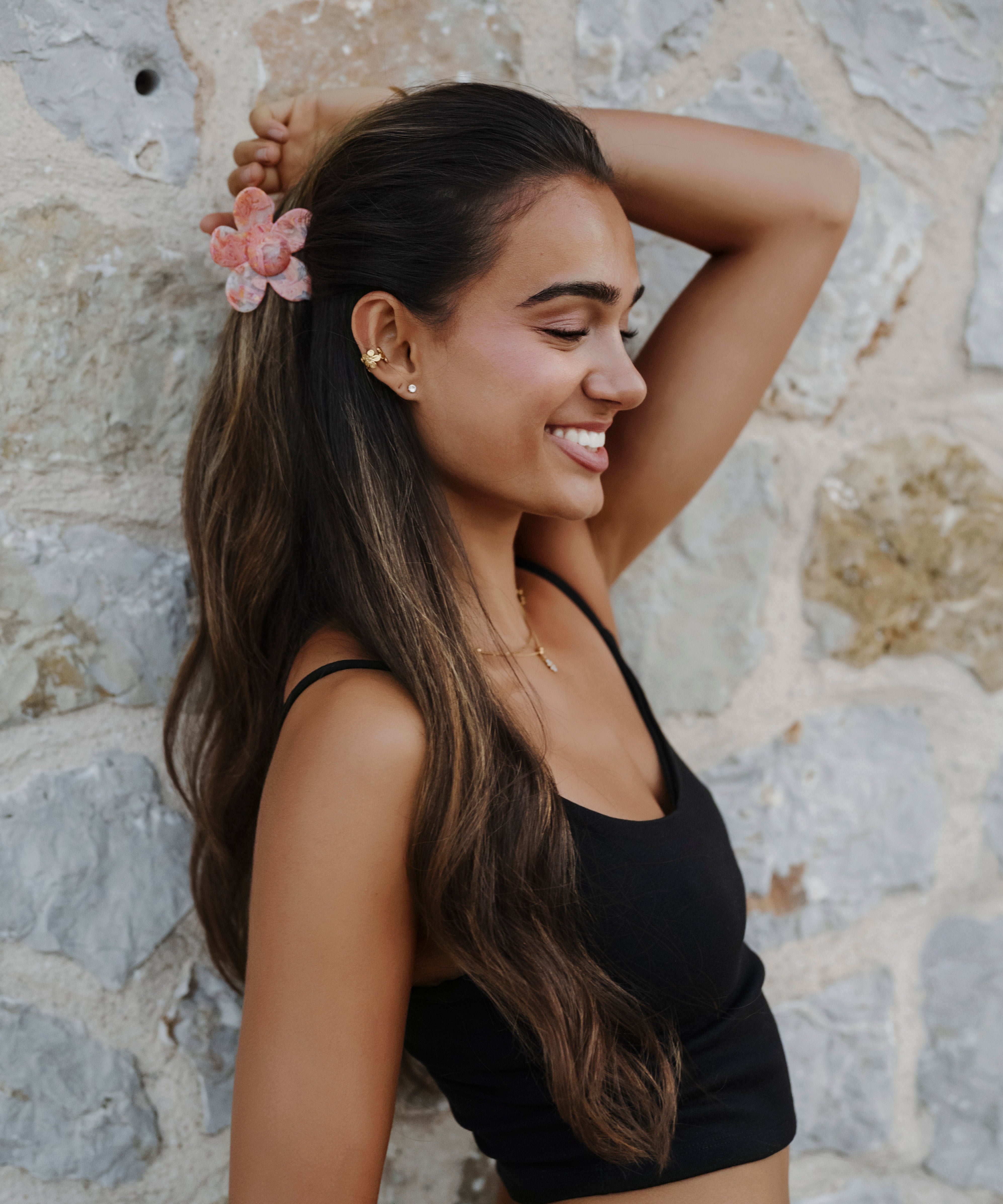 Eternal - 18K Gold-Earcuff mit Blumen - Gold - Studio Chéri