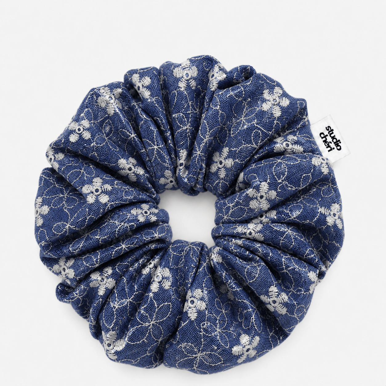 Flower Jeans - Jeans Scrunchie - Blau - Studio Chéri