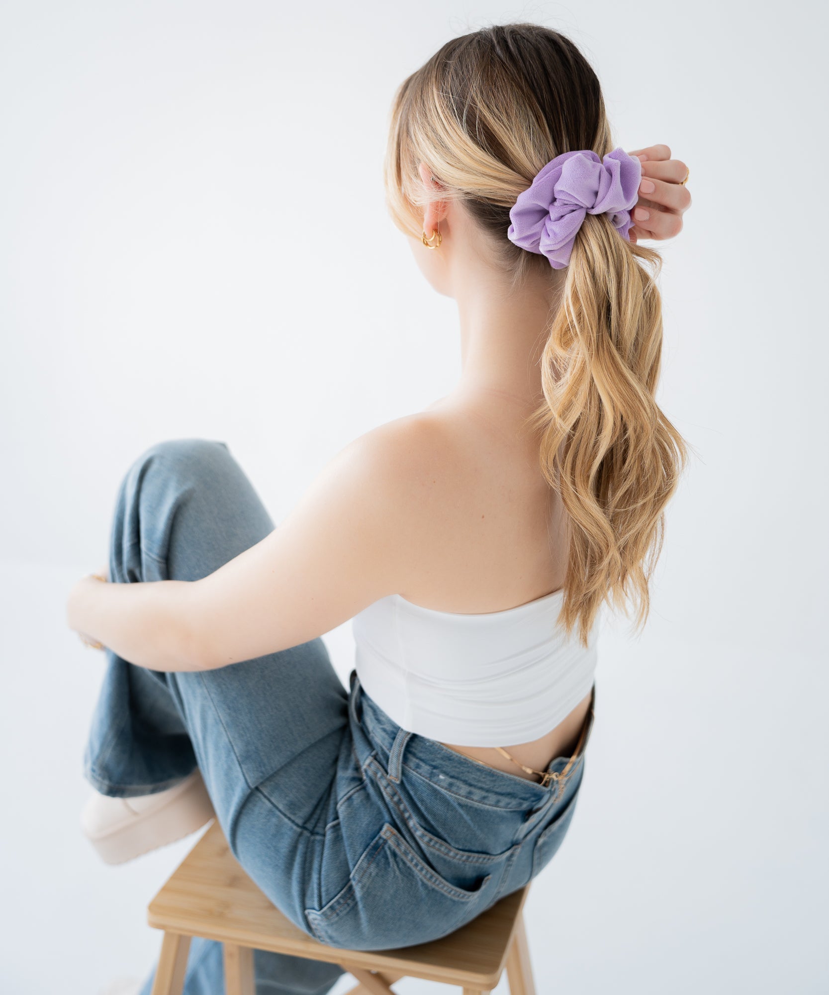 Fluffy Flieder - Samt Scrunchie - Lila - Studio Chéri