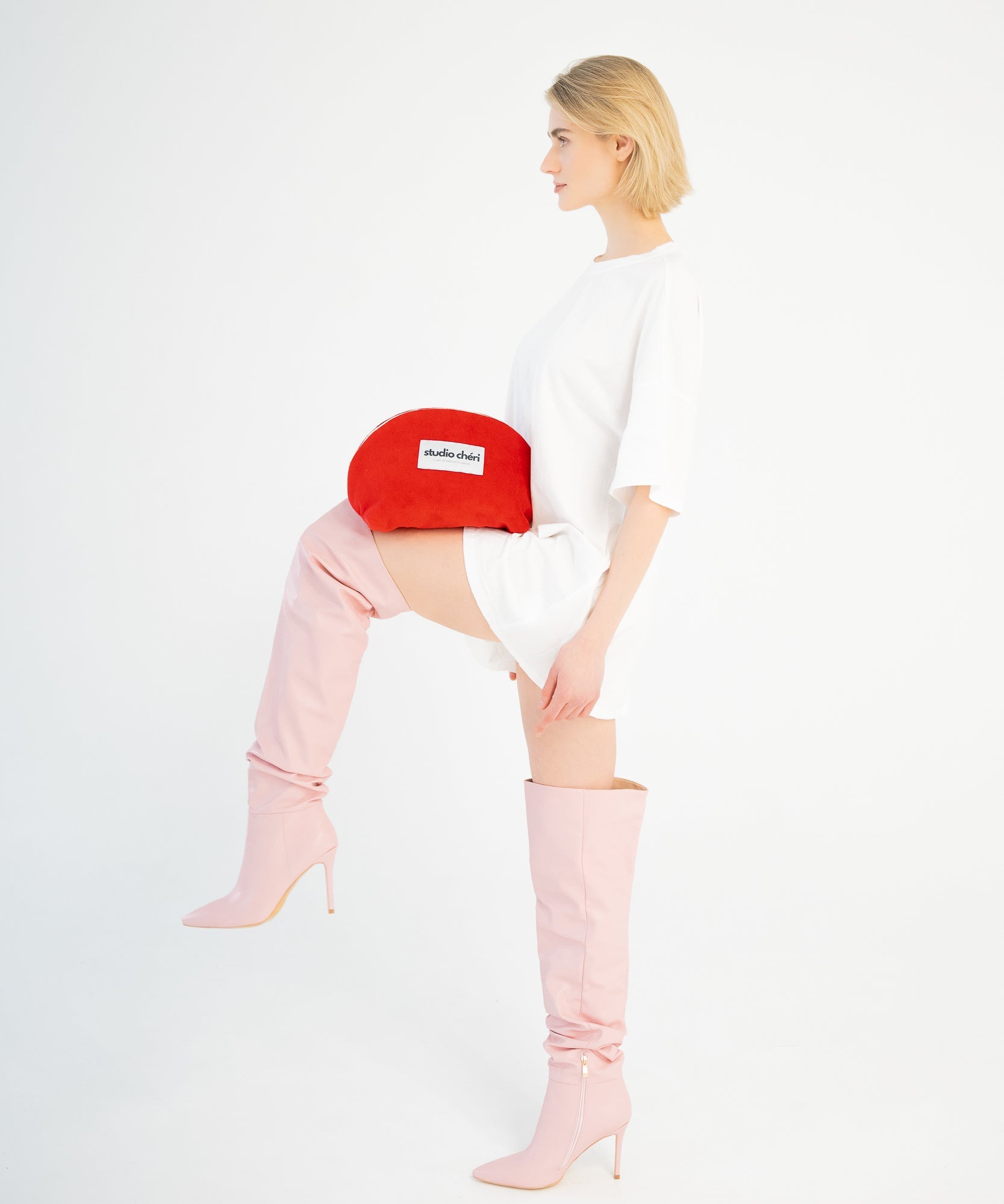 FLUFFY VALENTINE | Kosmetiktasche - Rot/Weiß - Studio Chéri