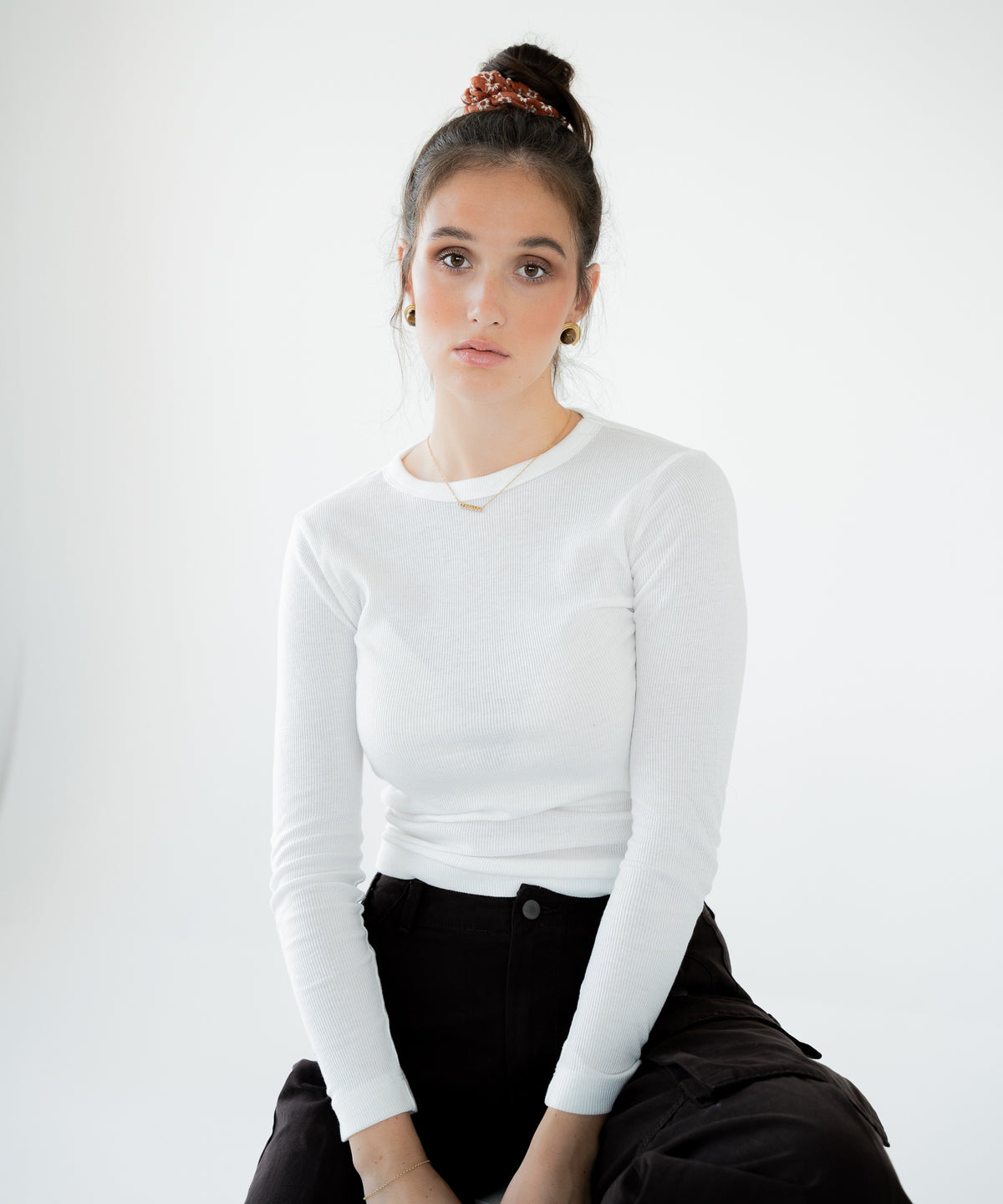 Amelie - Musselin Scrunchie mit Blümchen