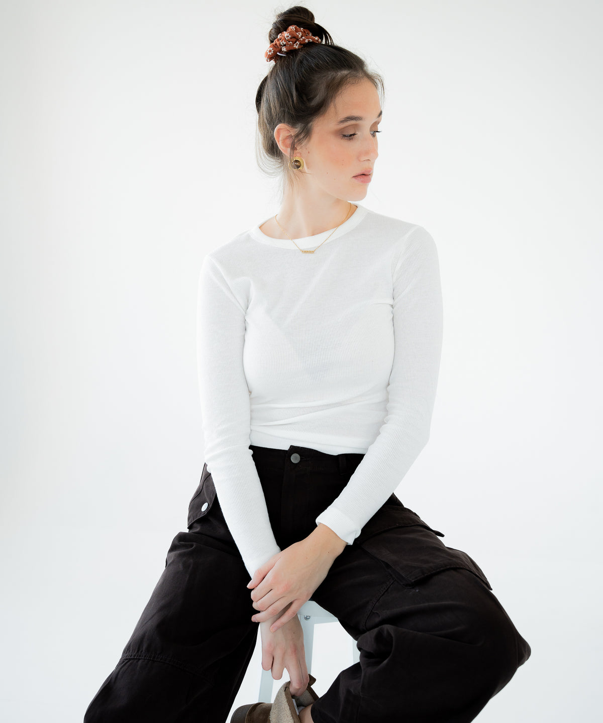 Amelie - Musselin Scrunchie mit Blümchen