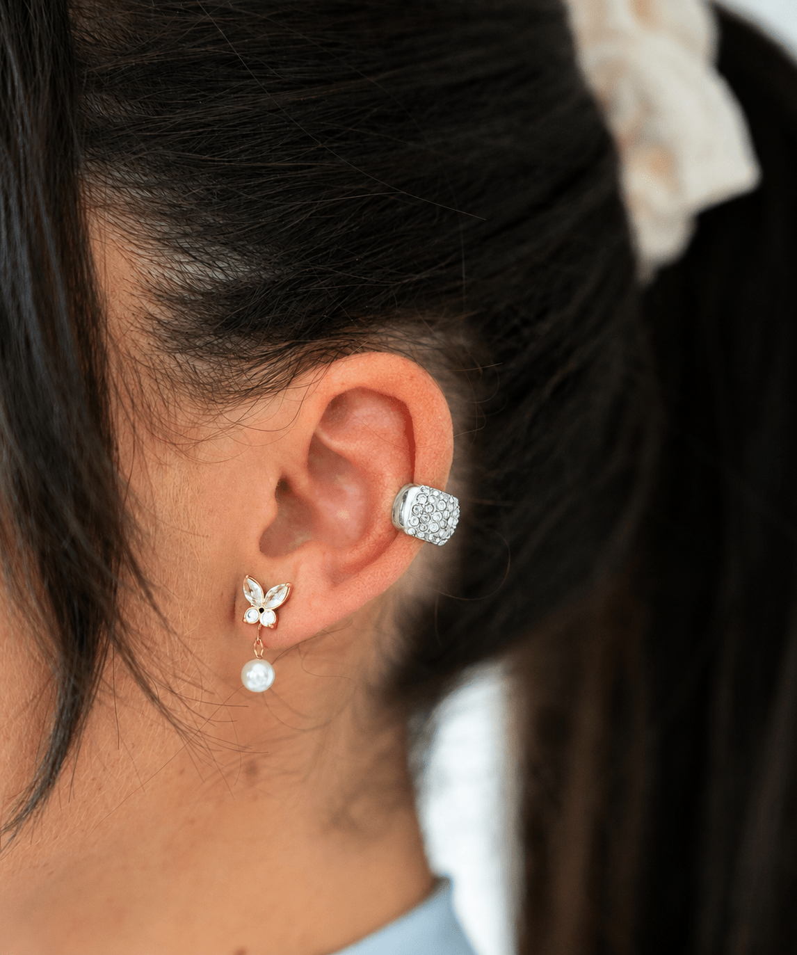 La Bohéme - Silber Earcuff mit Steinen - silber - Studio Chéri