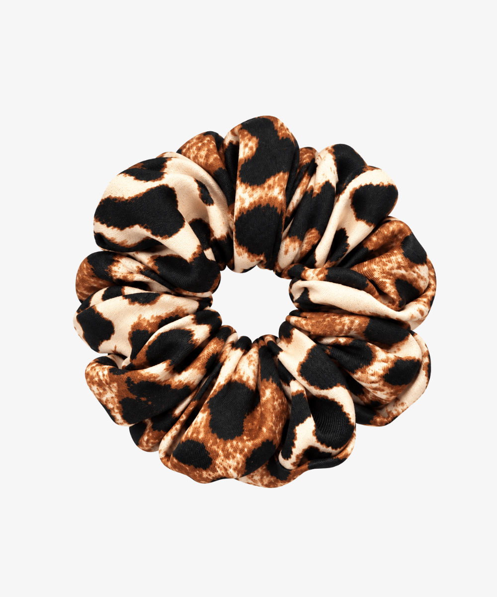 Leo Brown - Scrunchie mit Leomuster - blau - Studio Chéri