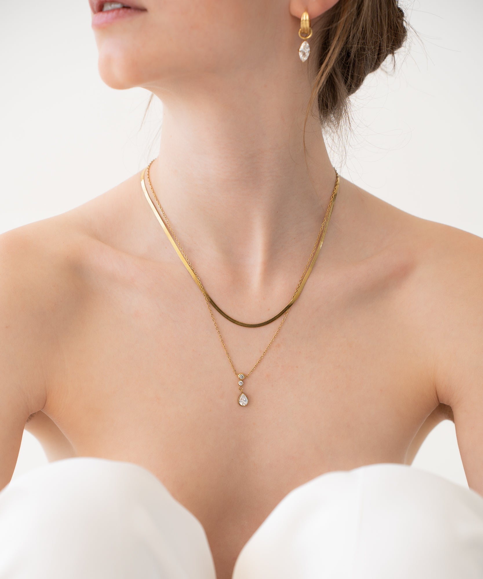 Mae - 18K Goldkette mit Schmuckstein - Gold - Studio Chéri