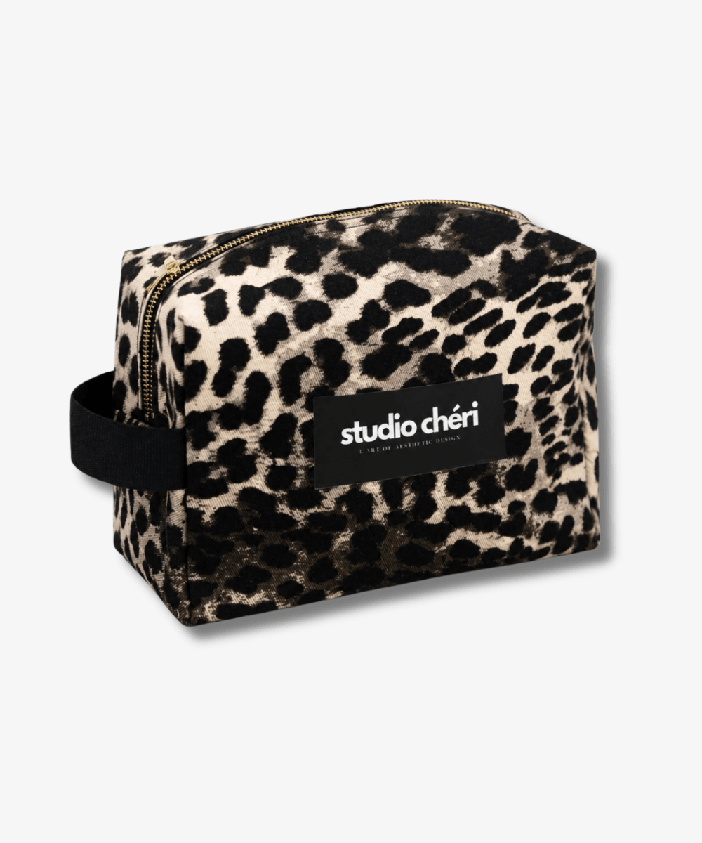 MAGGIE - Kosmetiktasche | Leo - Schwarz - Studio Chéri