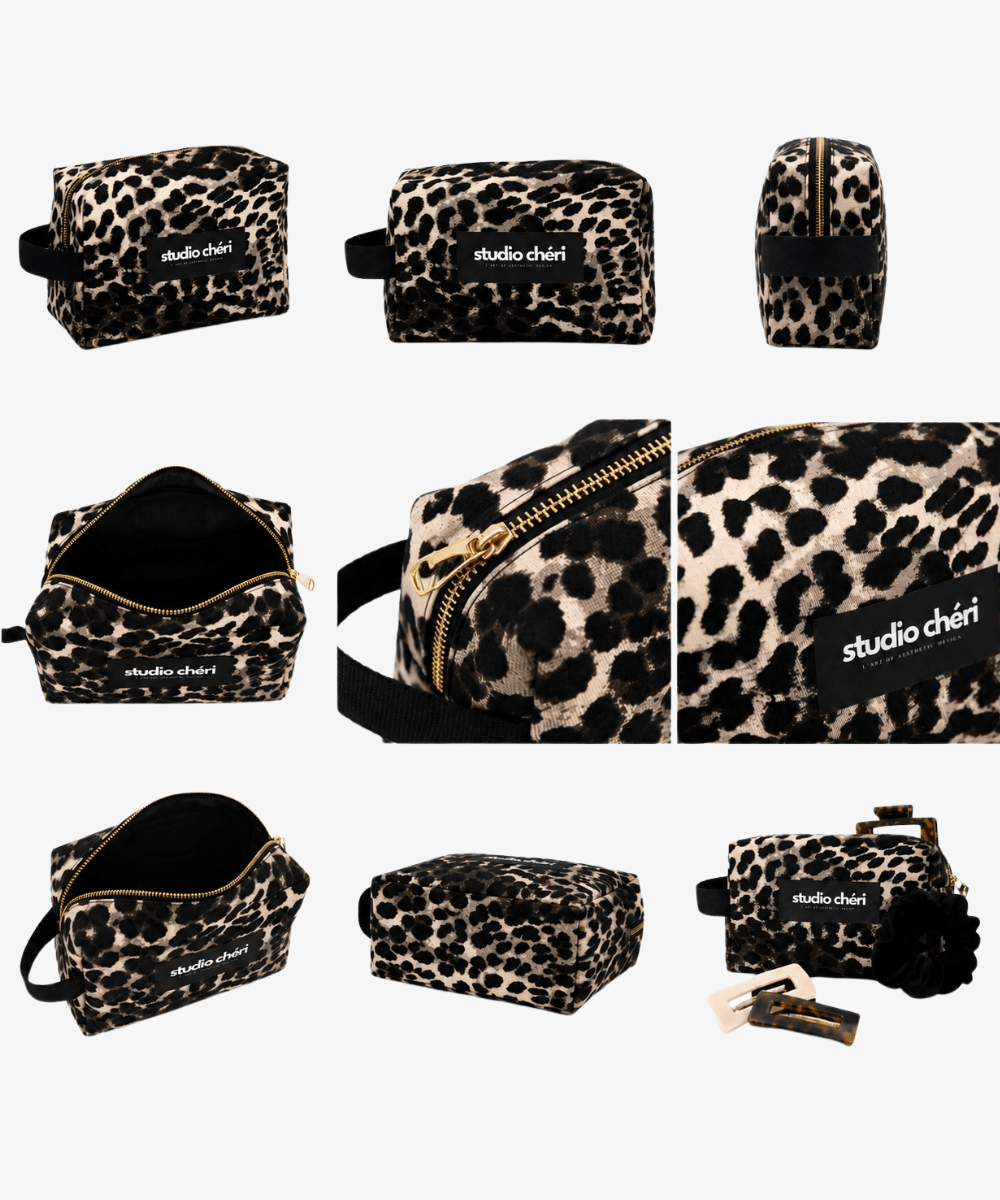 MAGGIE - Kosmetiktasche | Leo - Schwarz - Studio Chéri