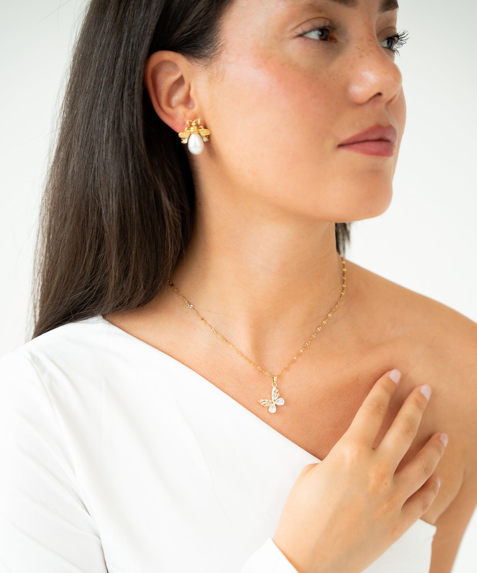 Nami - 18K Goldkette mit Schmetterling - Gold - Studio Chéri