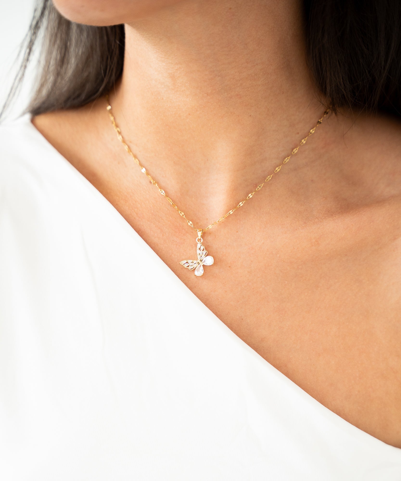 Nami - 18K Goldkette mit Schmetterling - Gold - Studio Chéri