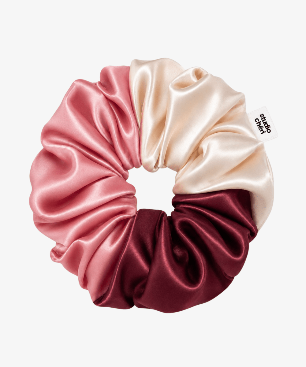 Ombre Amour - Scrunchie mit Farbverlauf - Weiß/Rot/Rosa - Studio Chéri