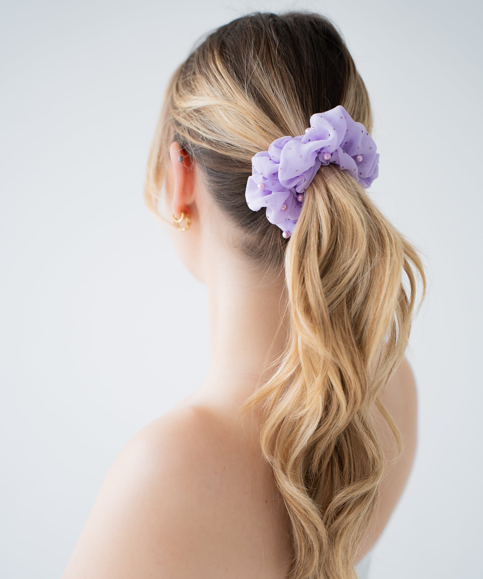Pearl Lavender - Scrunchie mit Perlen - Lila - Studio Chéri