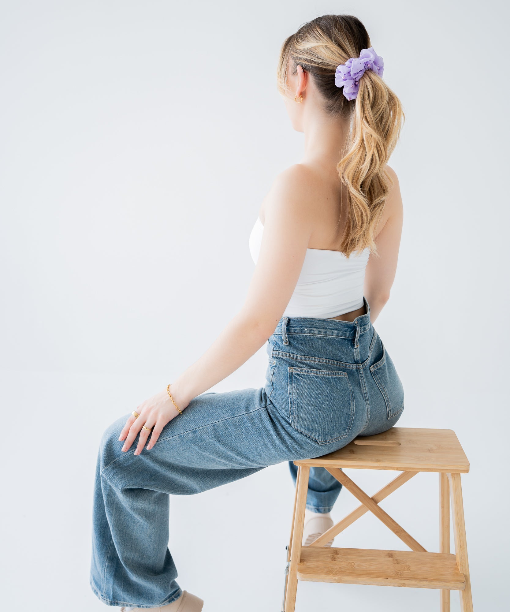 Pearl Lavender - Scrunchie mit Perlen - Lila - Studio Chéri
