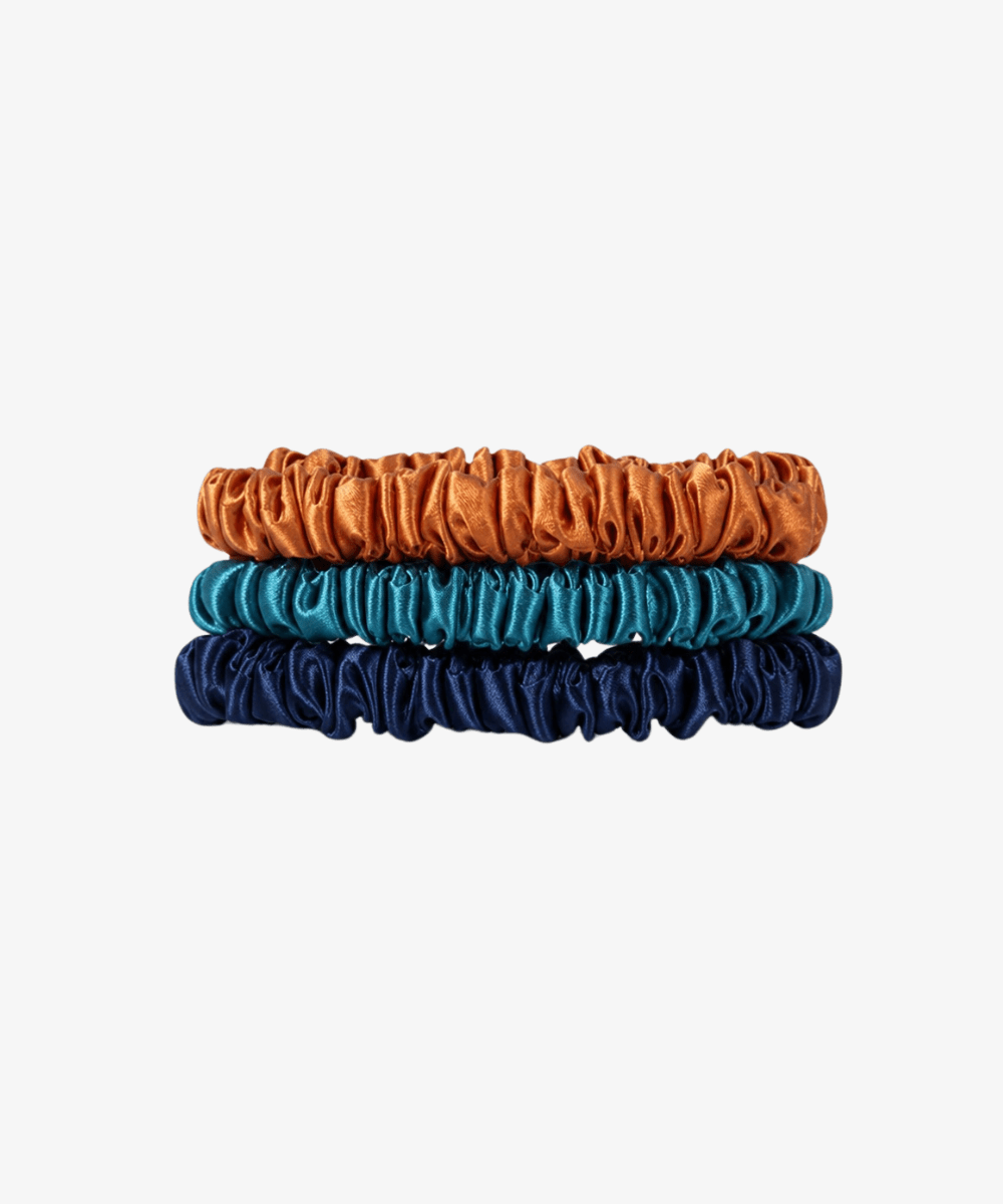 Petite Scrunchies aus Seide - Autumn Love - Blau - Studio Chéri