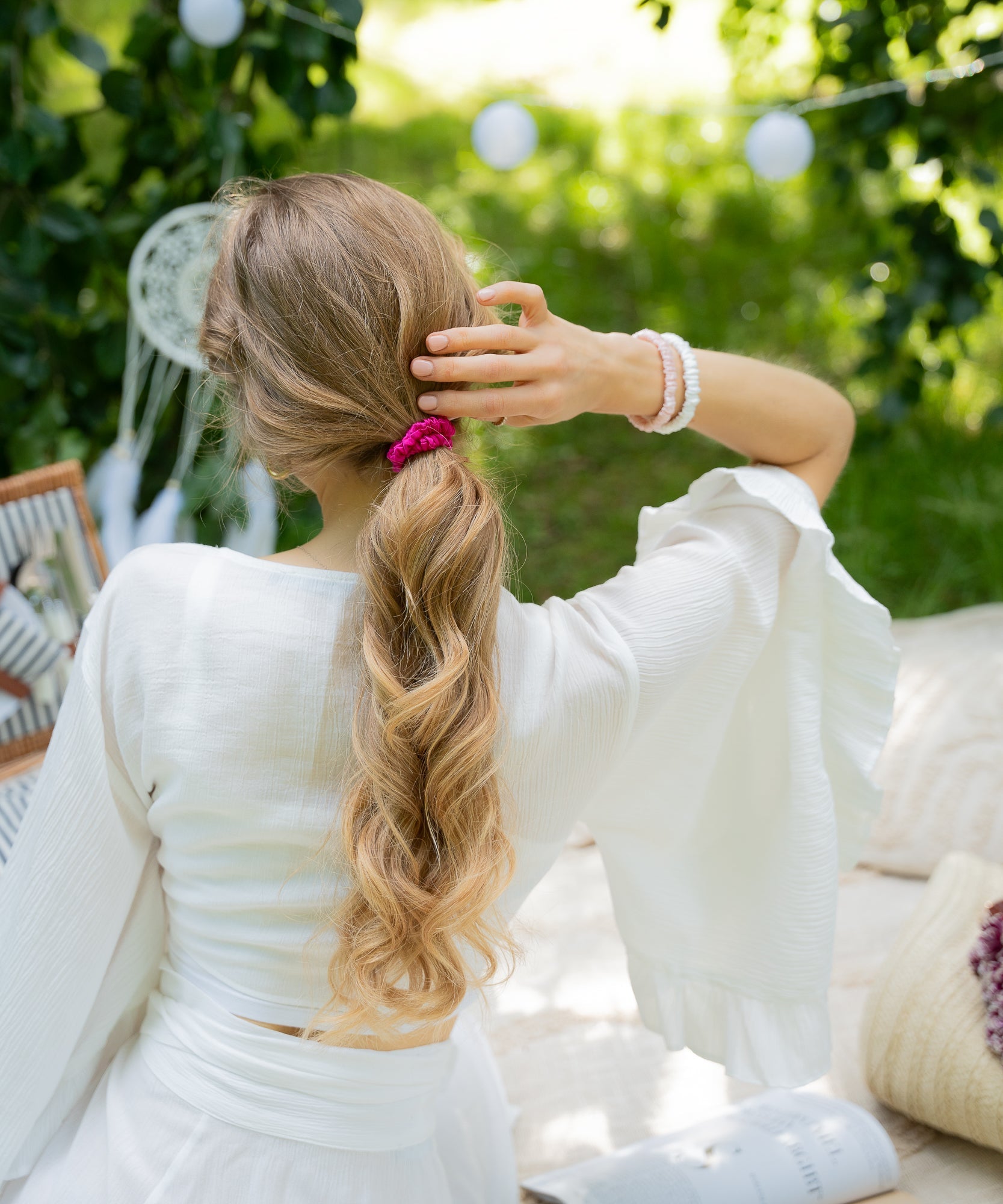 Petite Scrunchies | Bohemian Summer - Pink/Rosa/Weiss - Studio Chéri