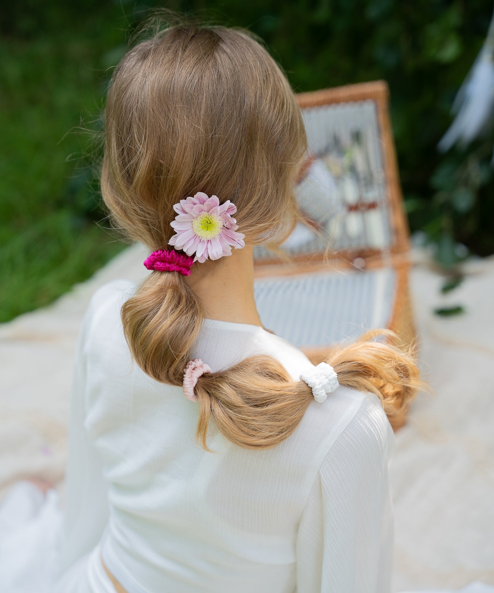 Petite Scrunchies | Bohemian Summer - Pink/Rosa/Weiss - Studio Chéri
